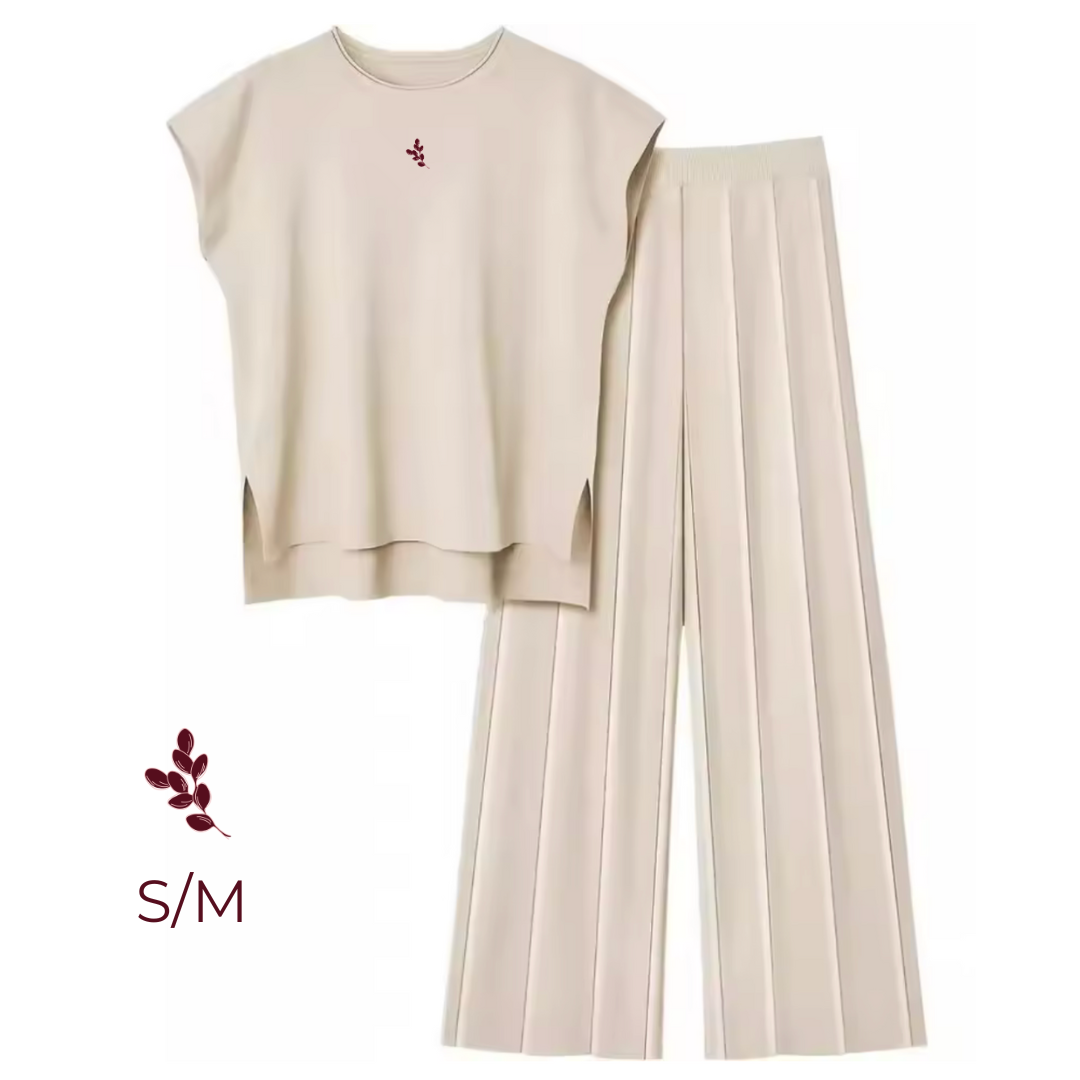 Beige - T-Shirt with Pants