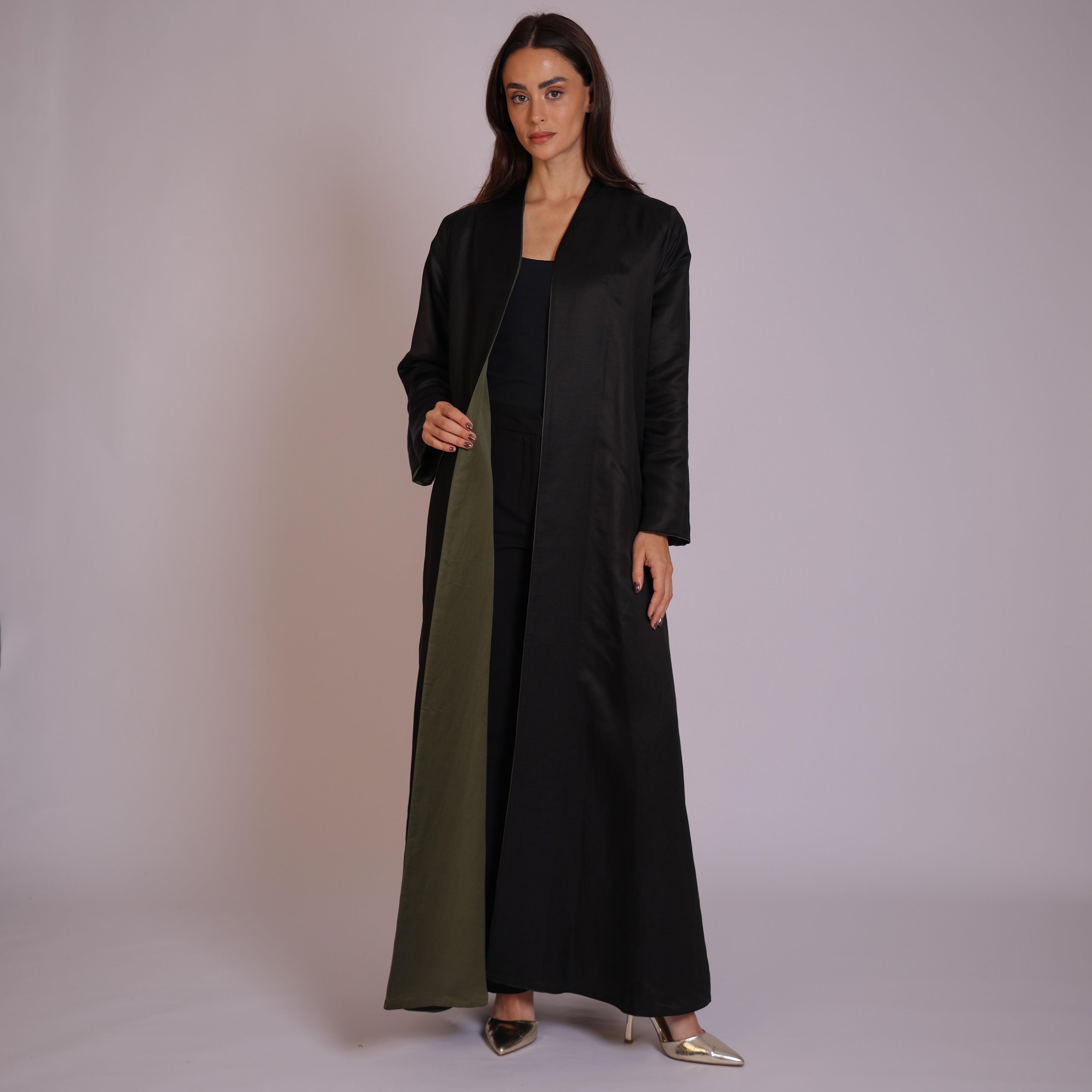 Double-Face SILK - SAGE/BLACK