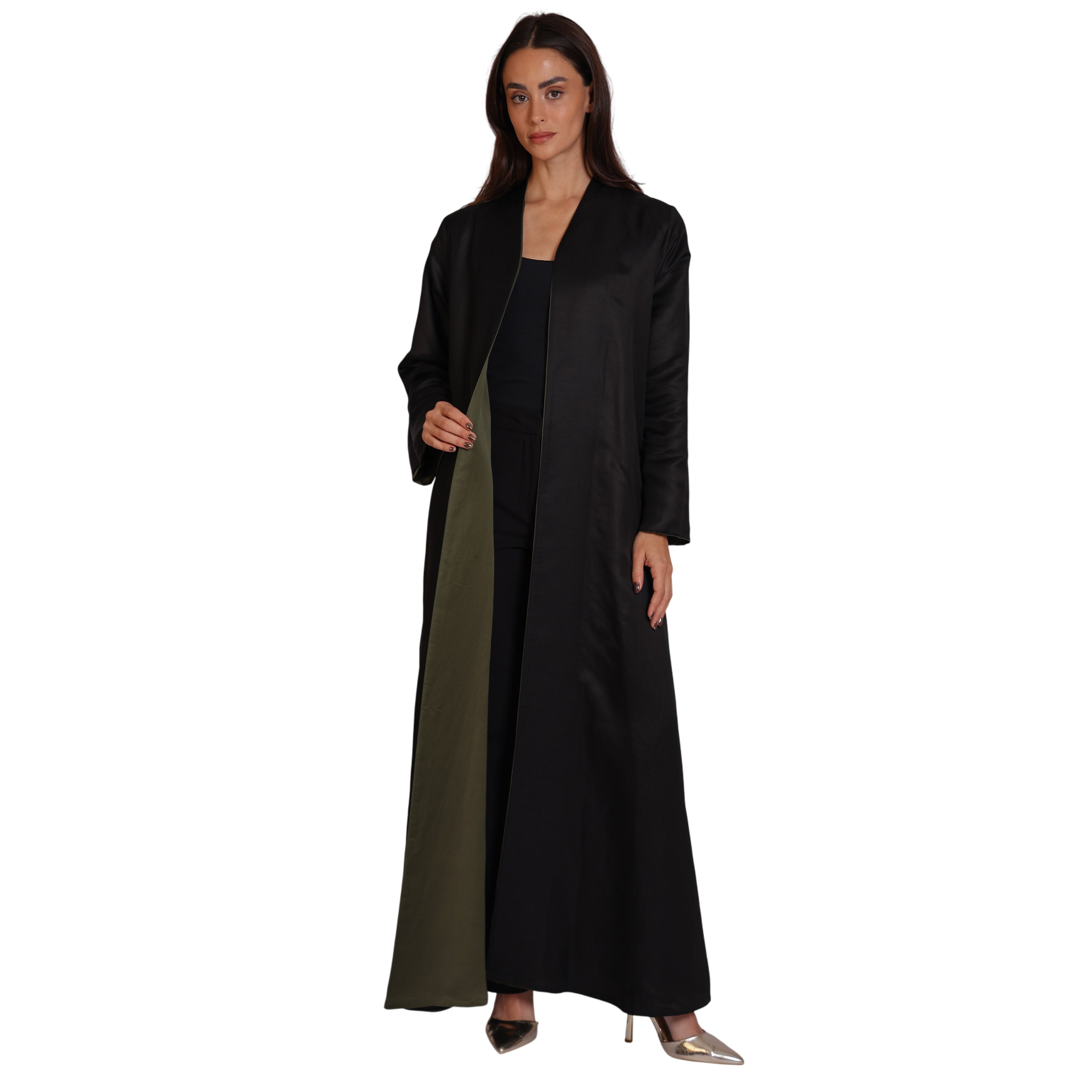 Double-Face SILK - SAGE/BLACK
