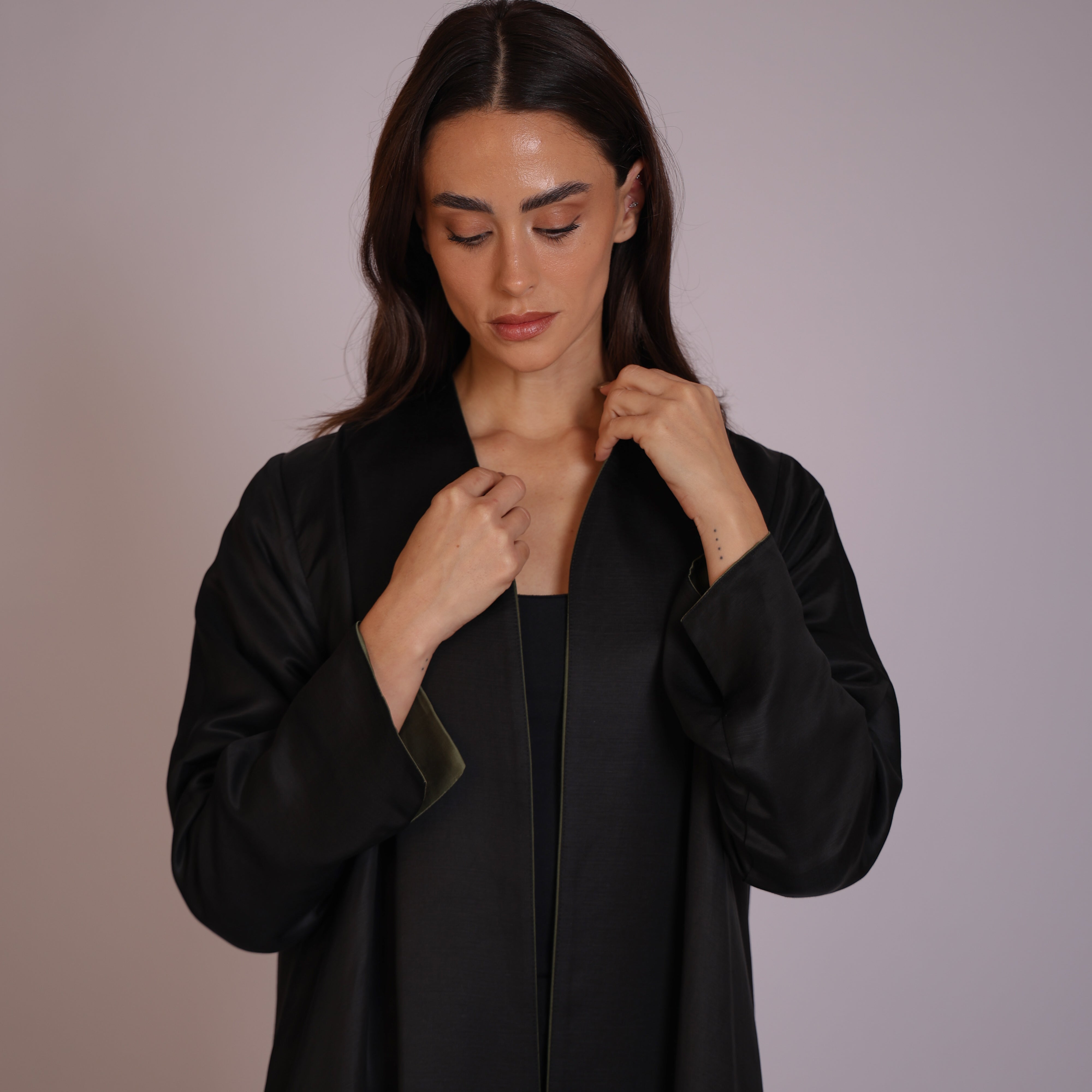 Double-Face SILK - SAGE/BLACK