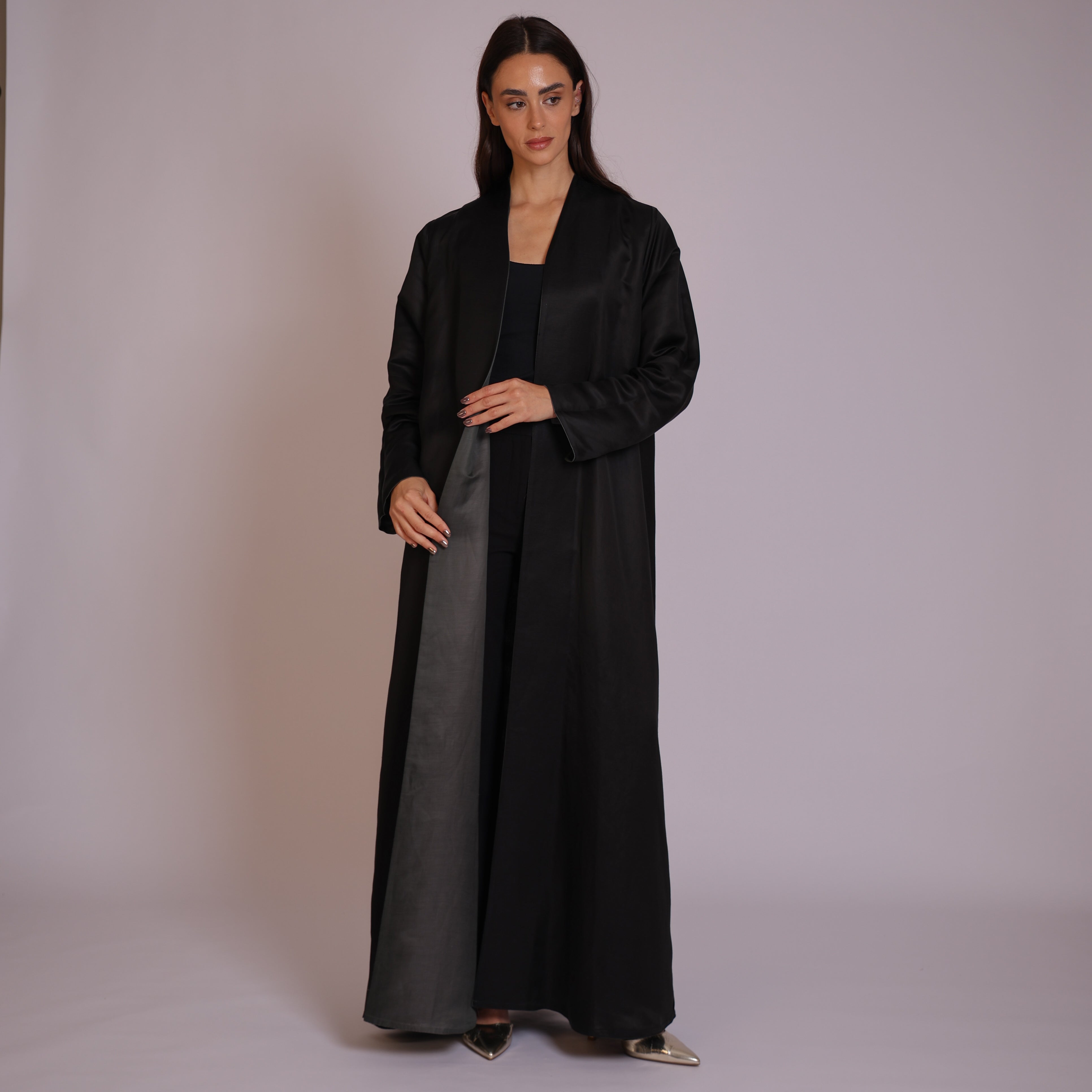 Double-Face SILK - GRAY/BLACK