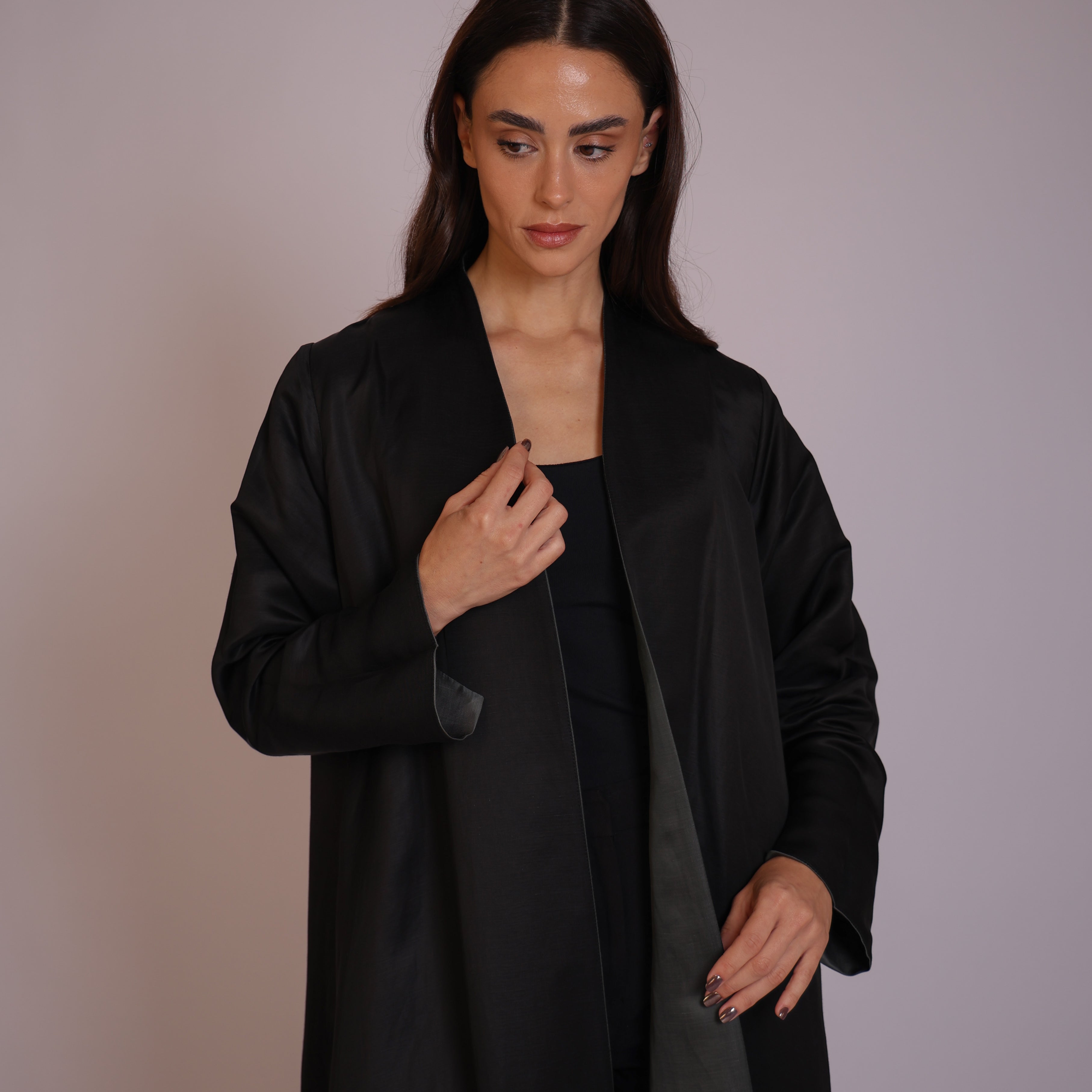 Double-Face SILK - GRAY/BLACK