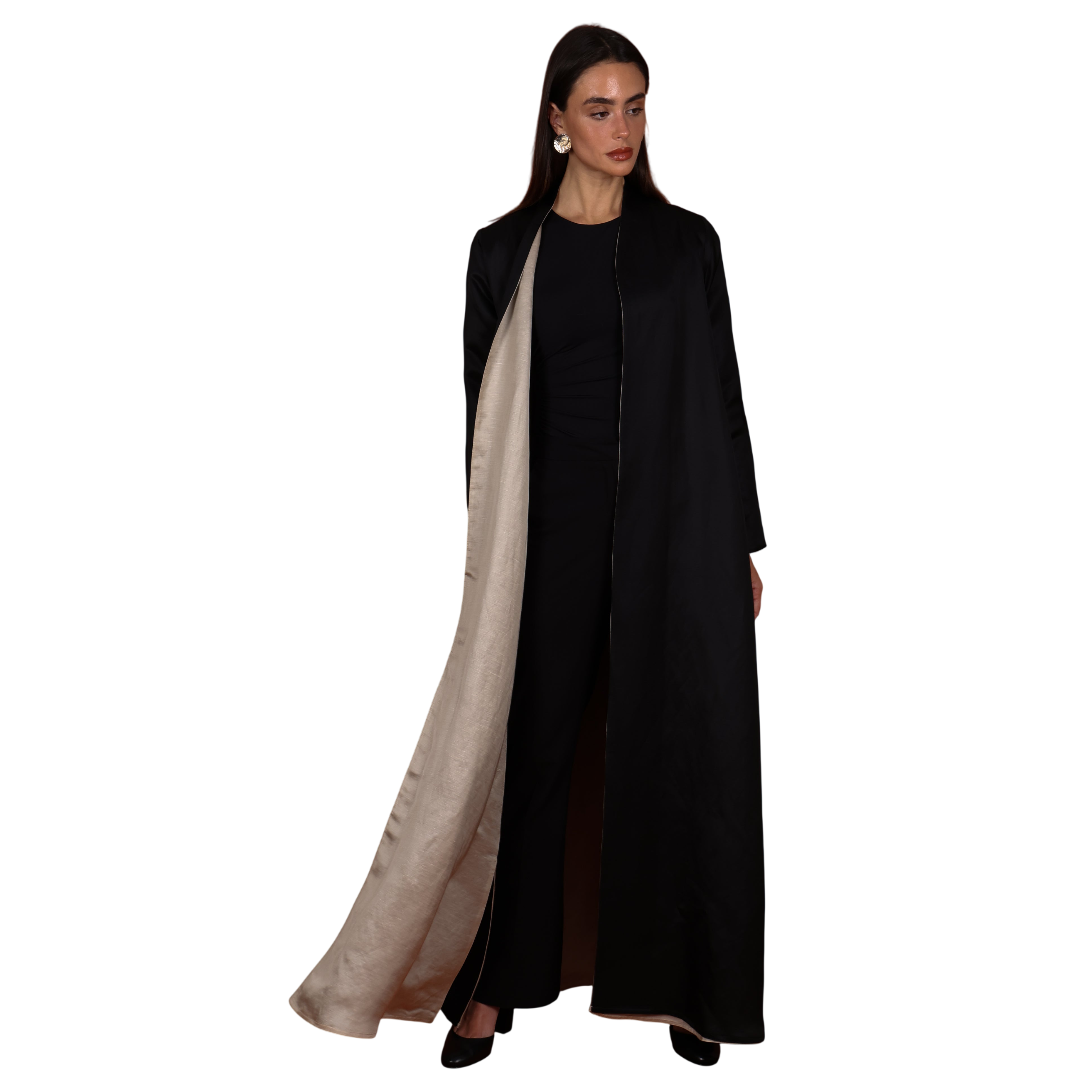Double-Face SILK - BEIGE/BLACK