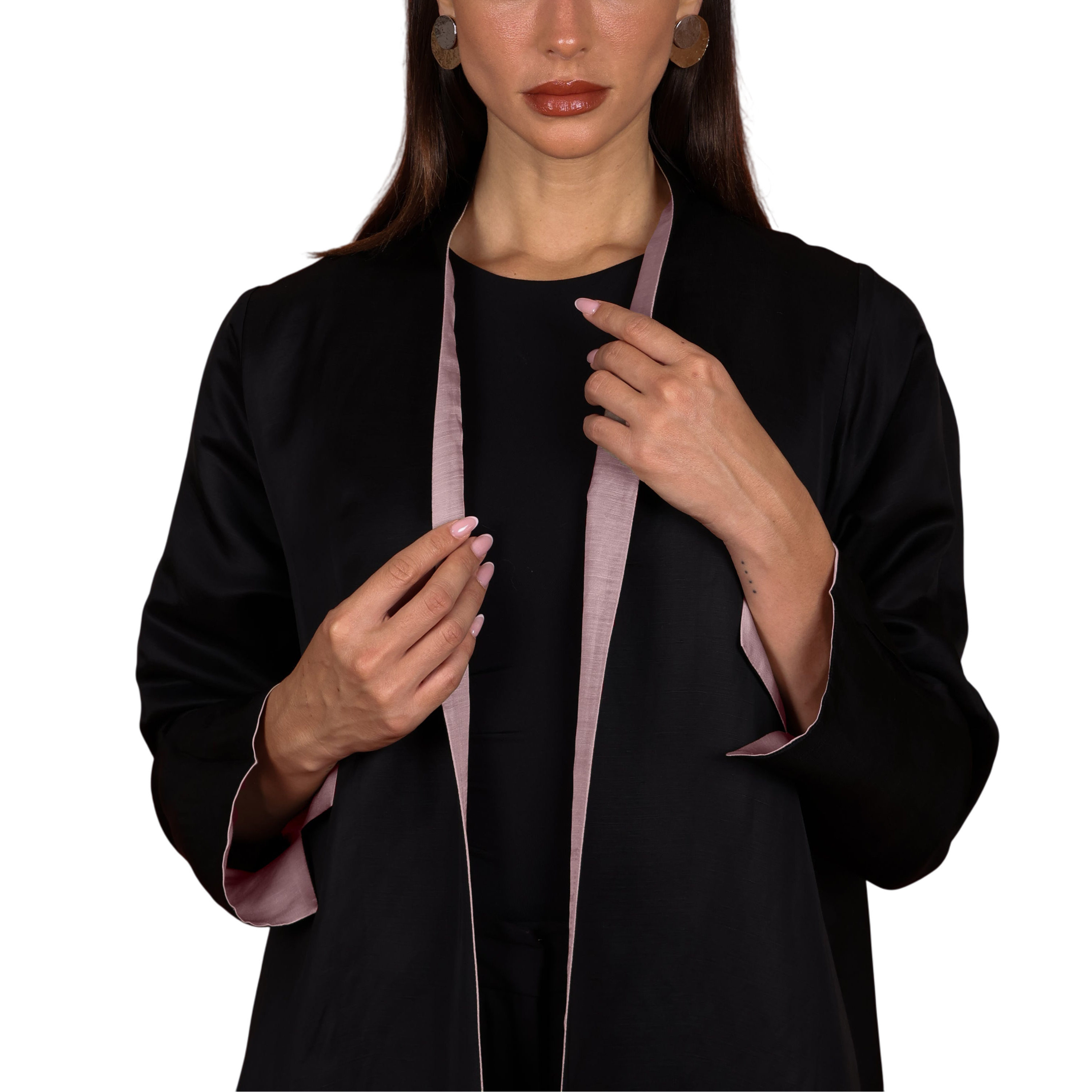 Double-Face SILK - PINK/BLACK