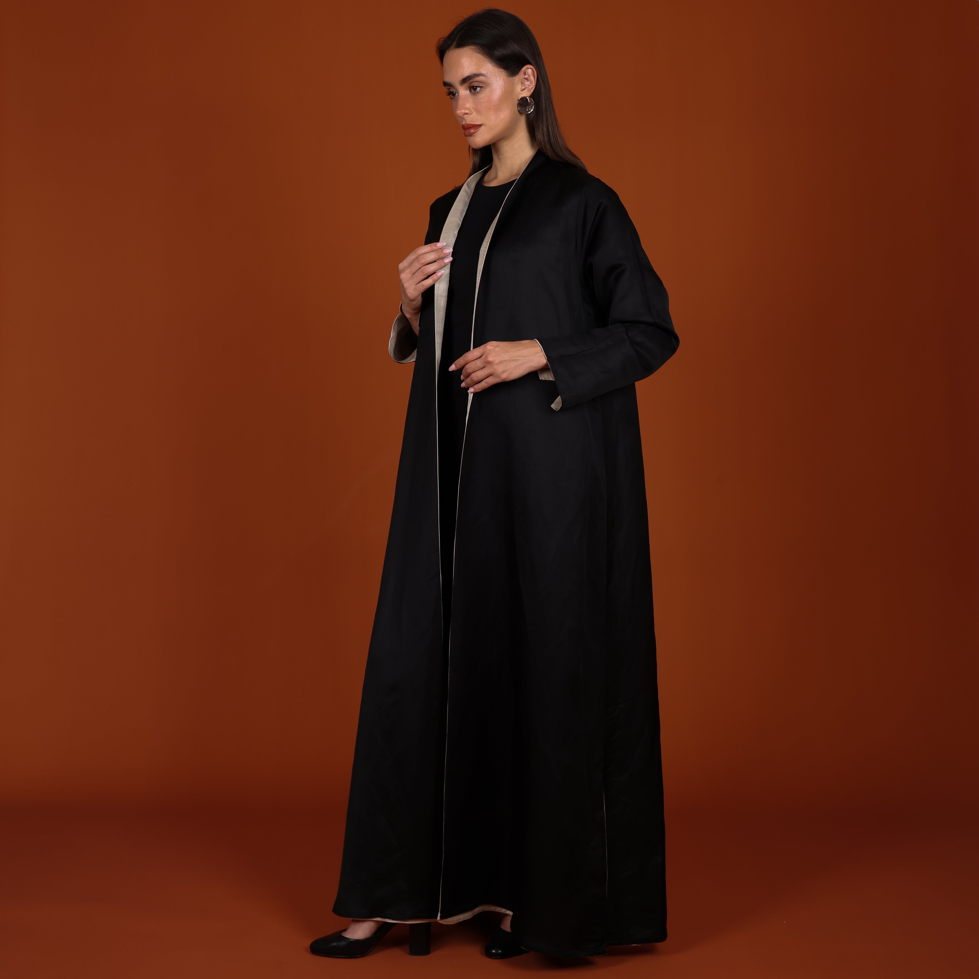 Double-Face SILK - BEIGE/BLACK
