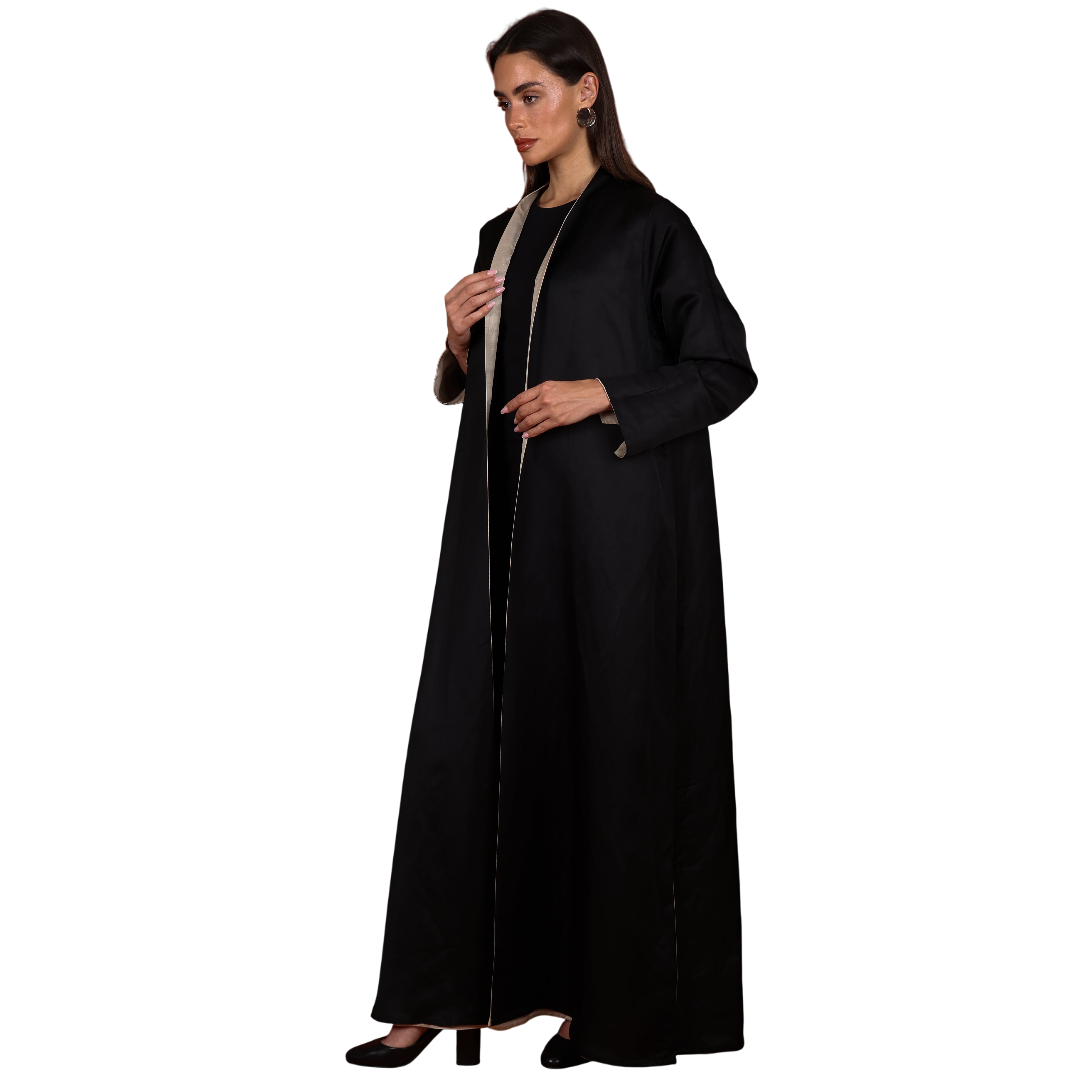 Double-Face SILK - BEIGE/BLACK