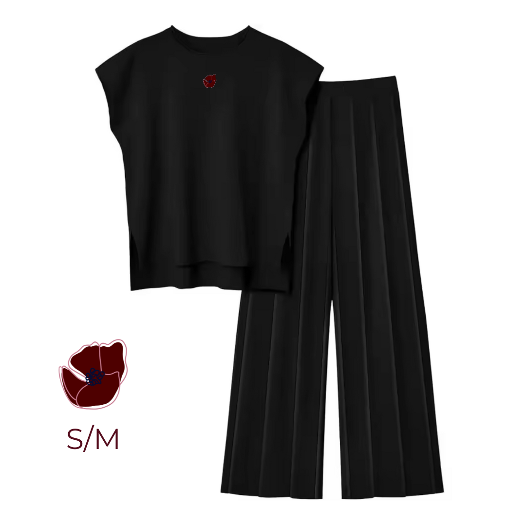 Black - T-Shirt with Pants