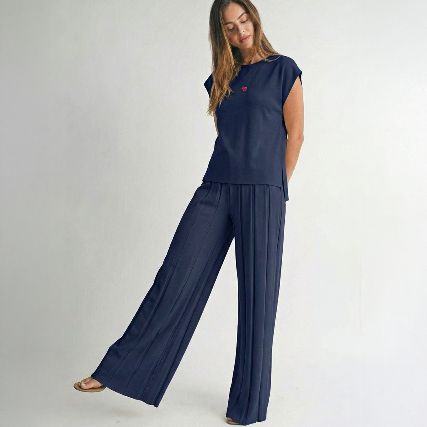 Navy - T-Shirt with Pants