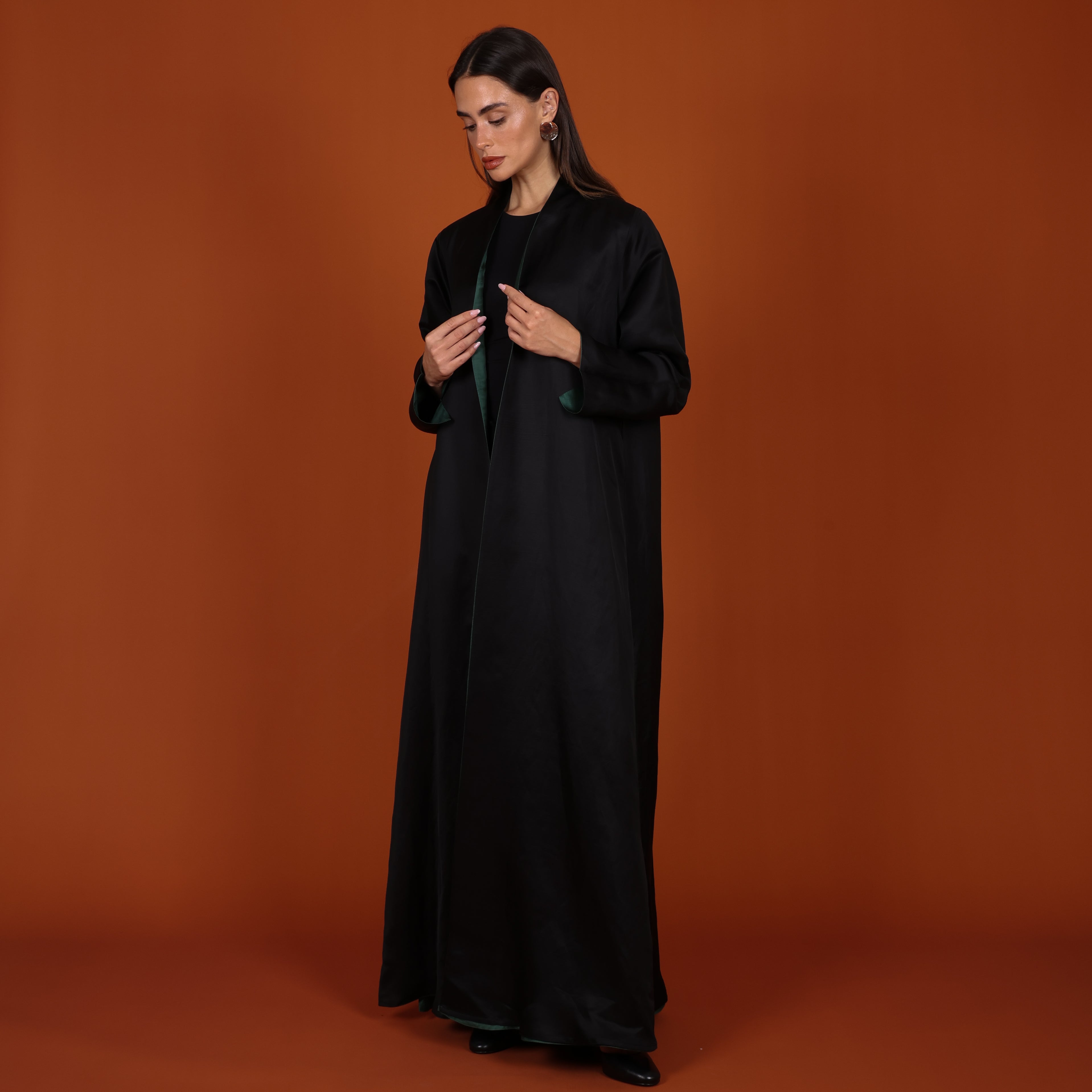 Double-Face SILK - GREEN/BLACK