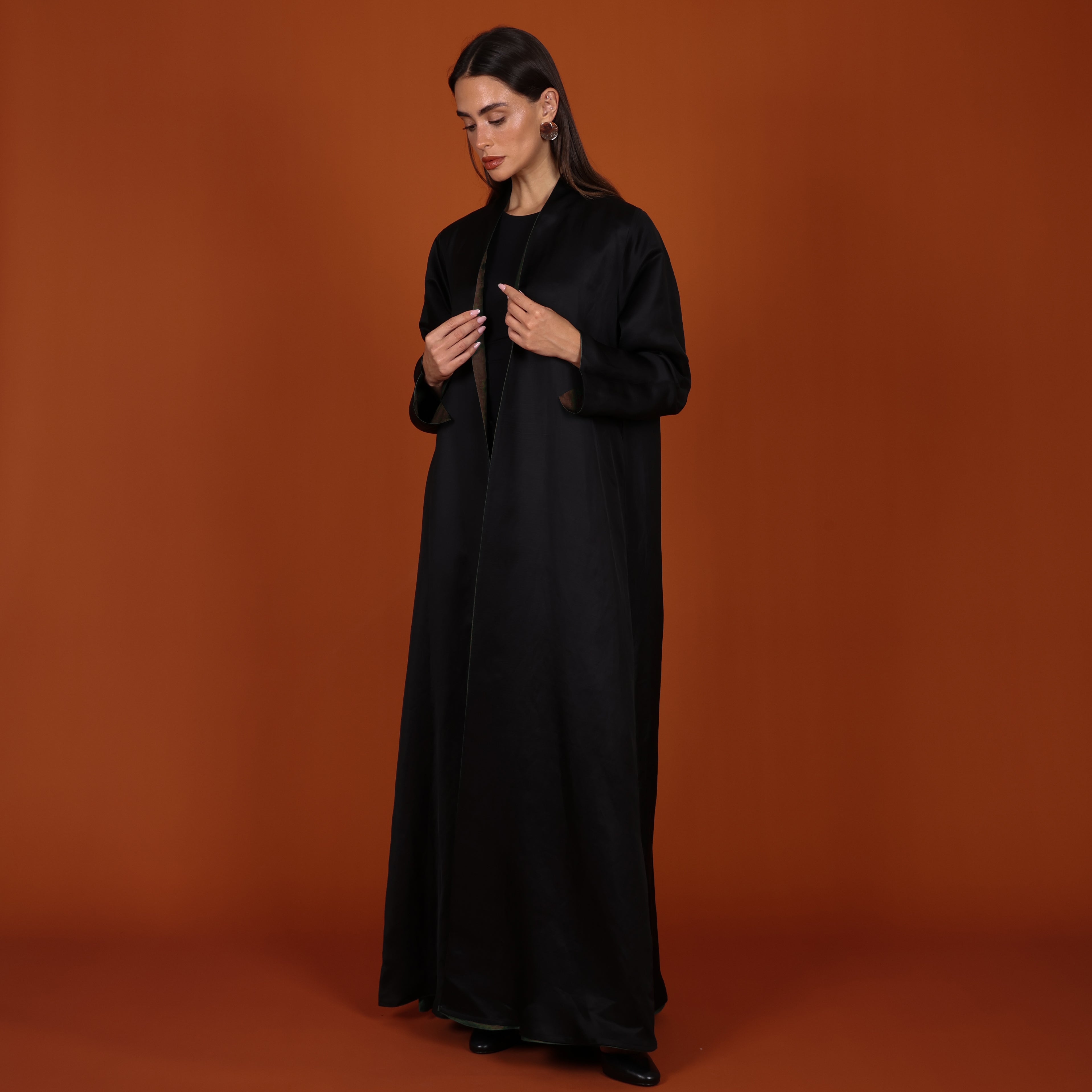 Double-Face SILK - BROWN/BLACK