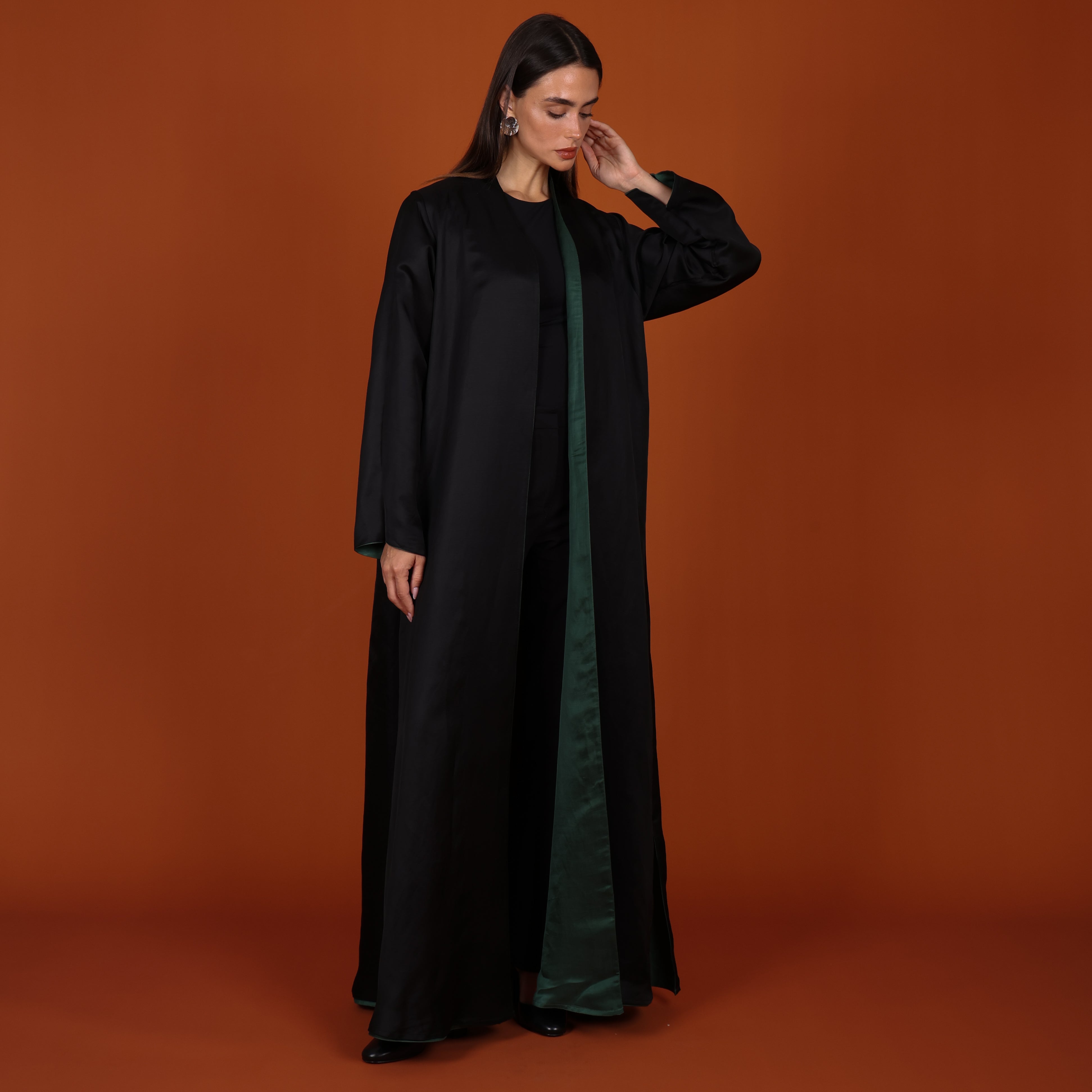 Double-Face SILK - GREEN/BLACK