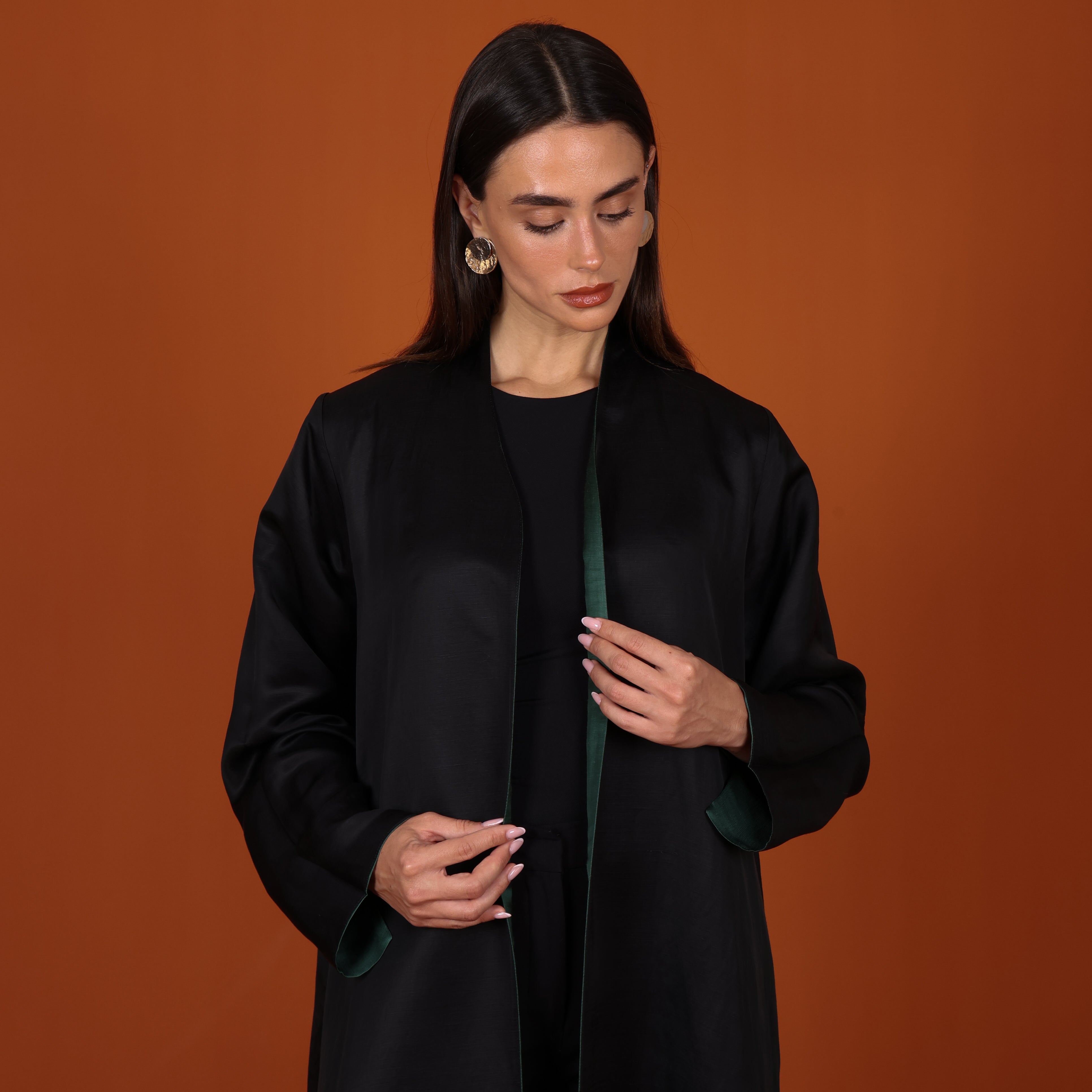 Double-Face SILK - GREEN/BLACK