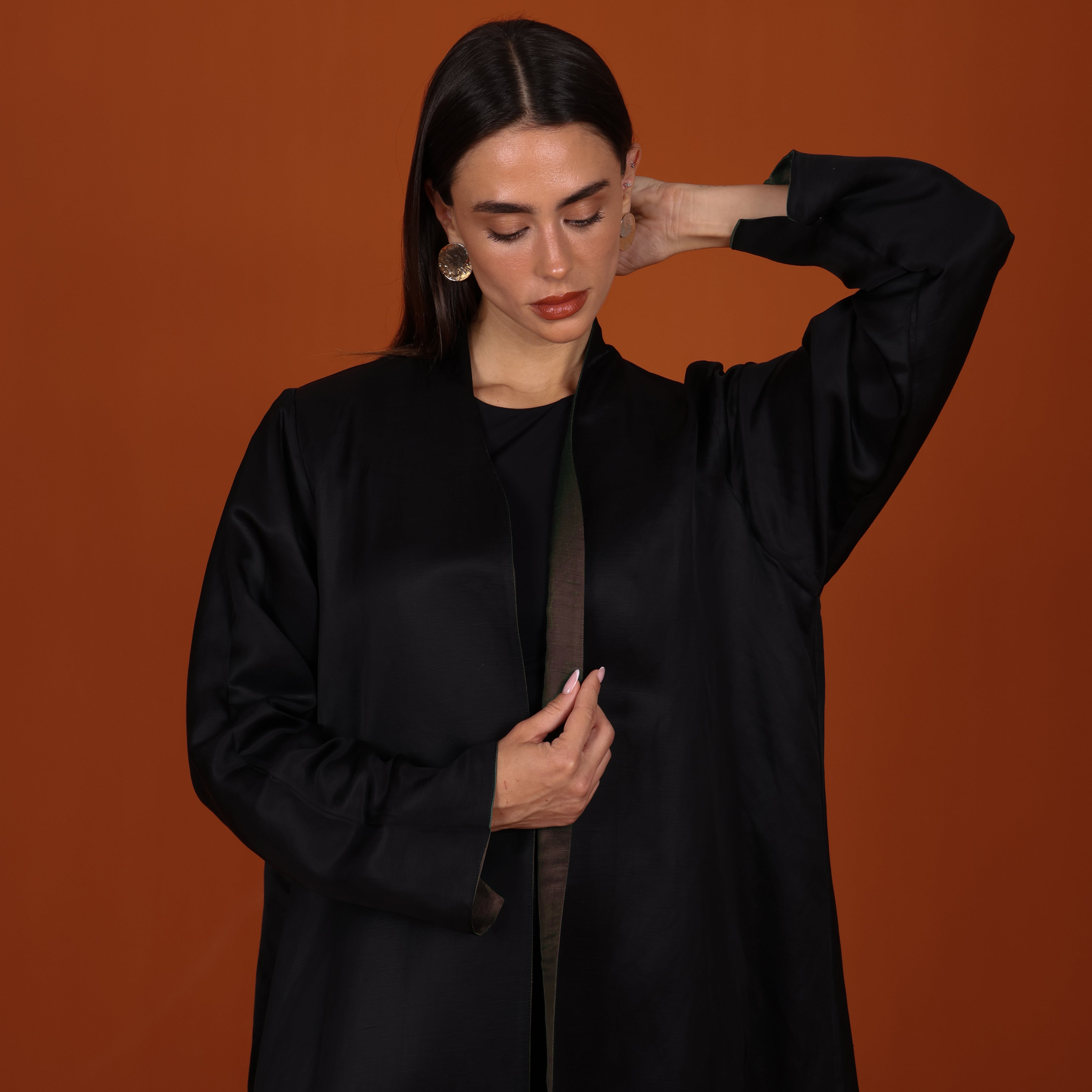 Double-Face SILK - BROWN/BLACK