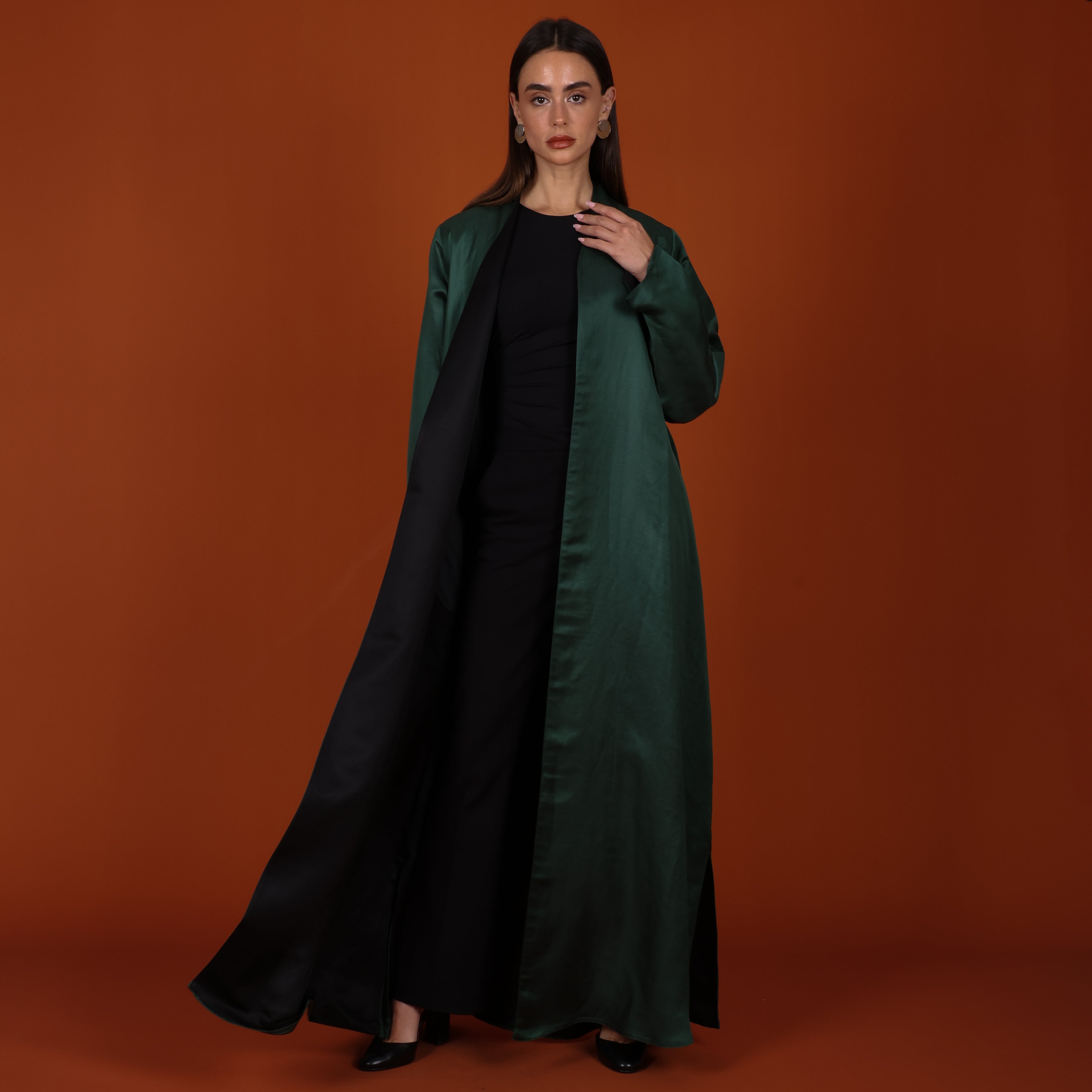 Double-Face SILK - GREEN/BLACK