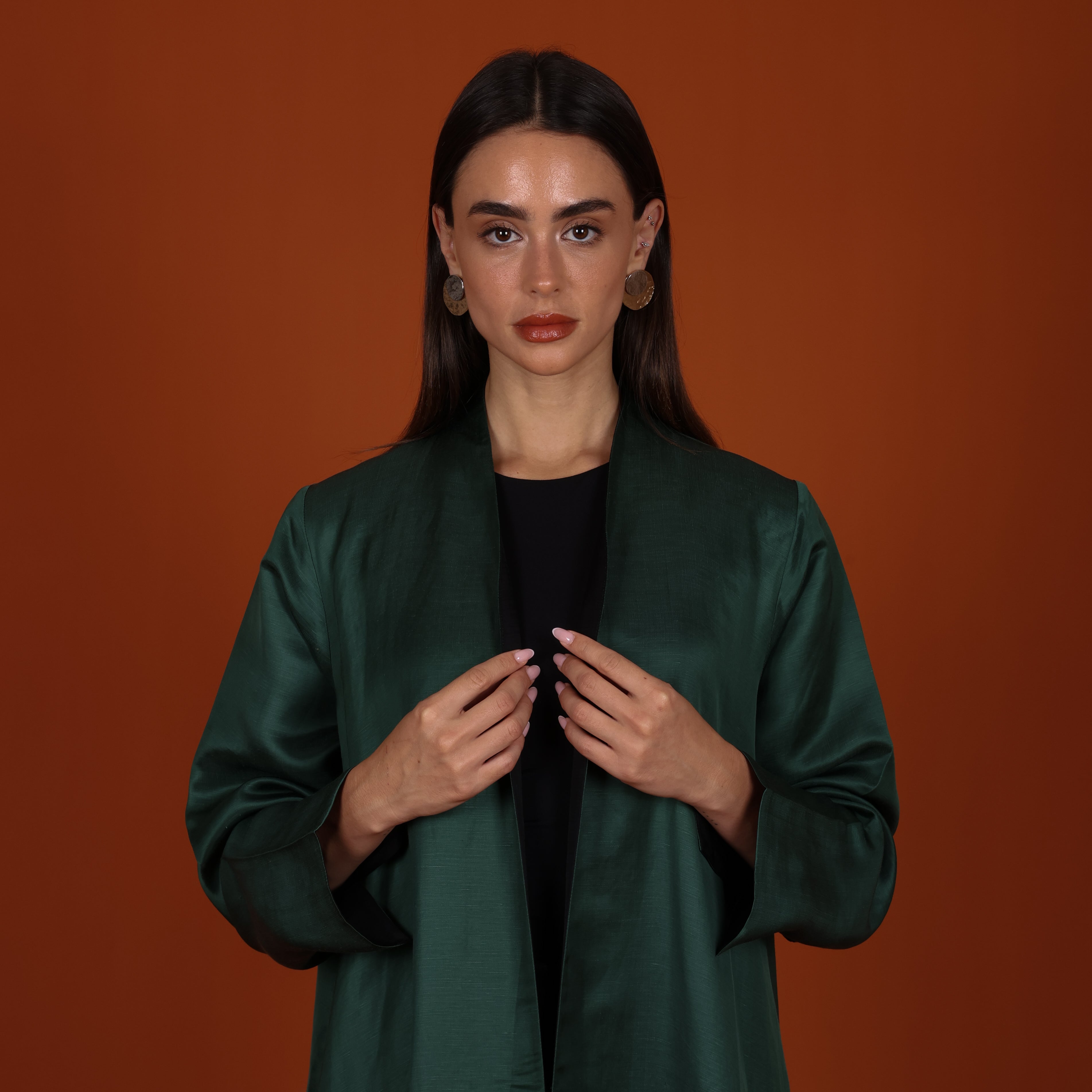 Double-Face SILK - GREEN/BLACK