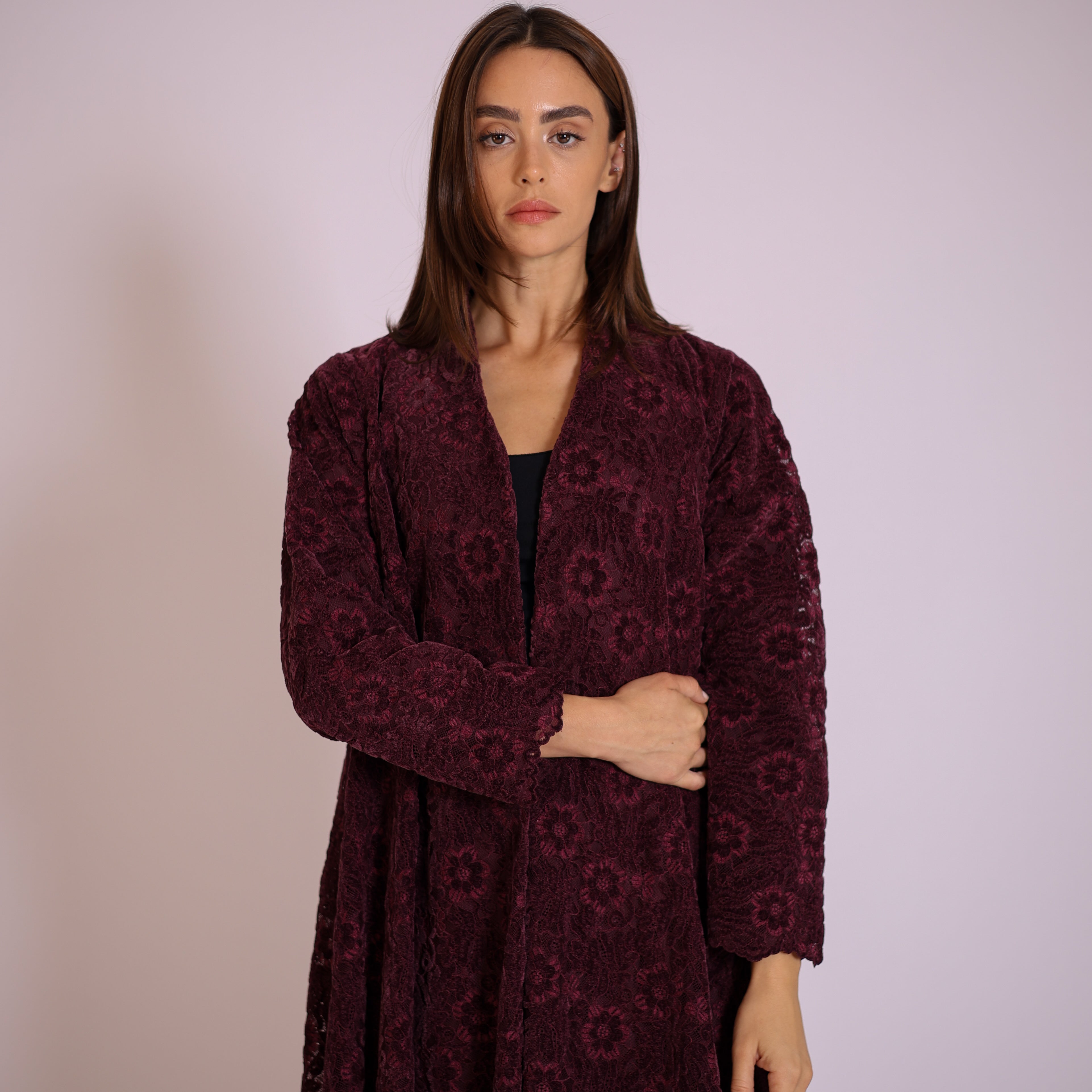 Velvet Lace - Maroon