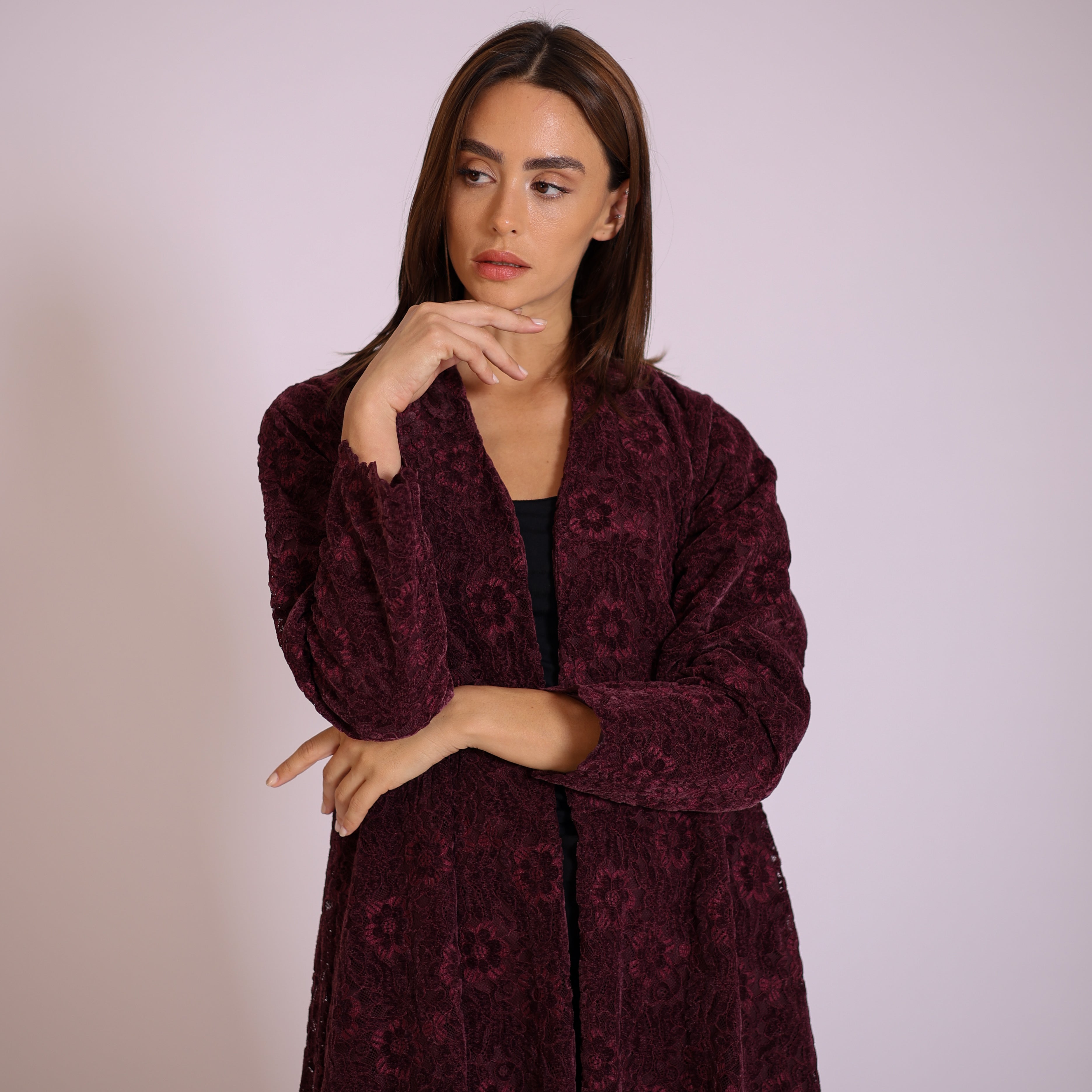 Velvet Lace - Maroon