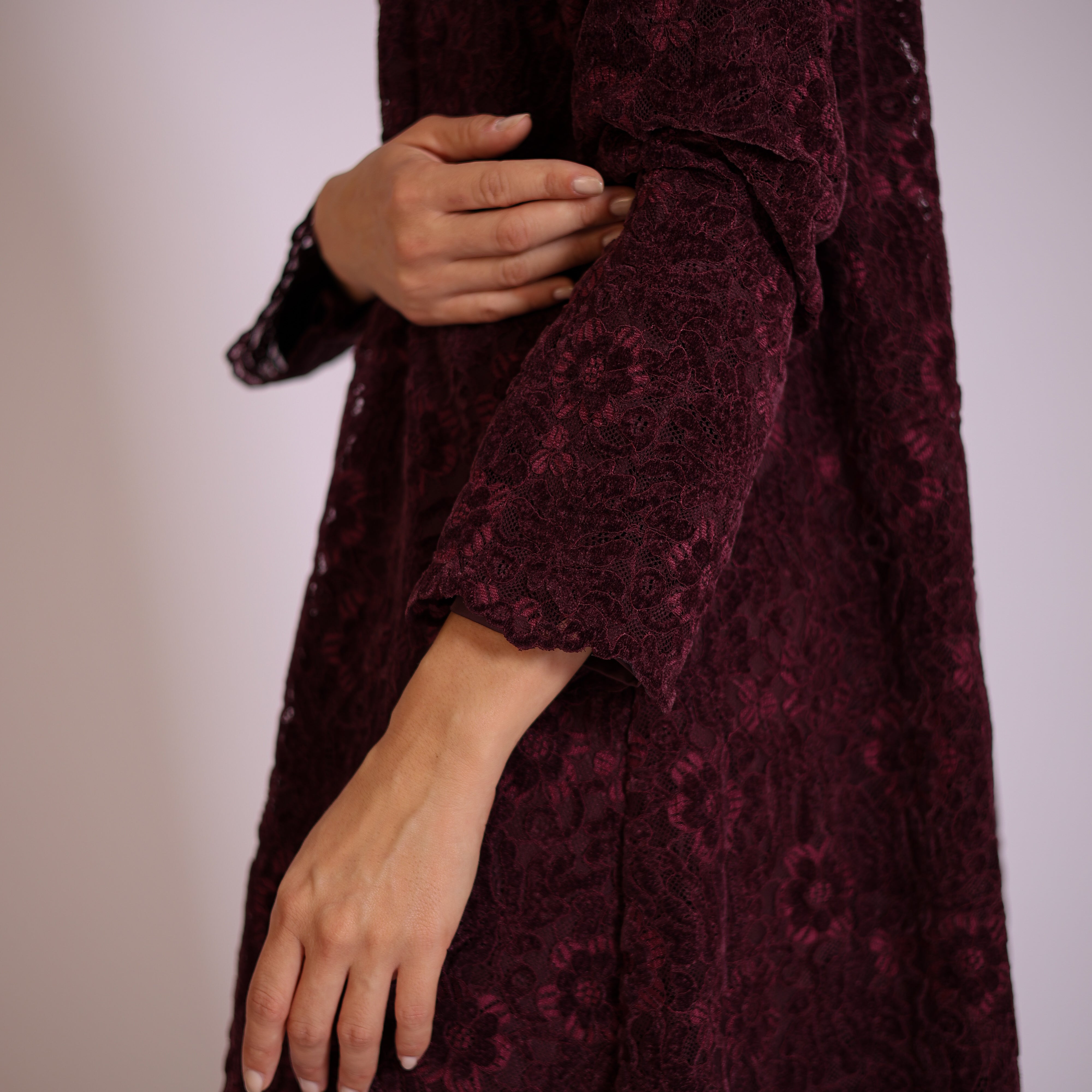 Velvet Lace - Maroon