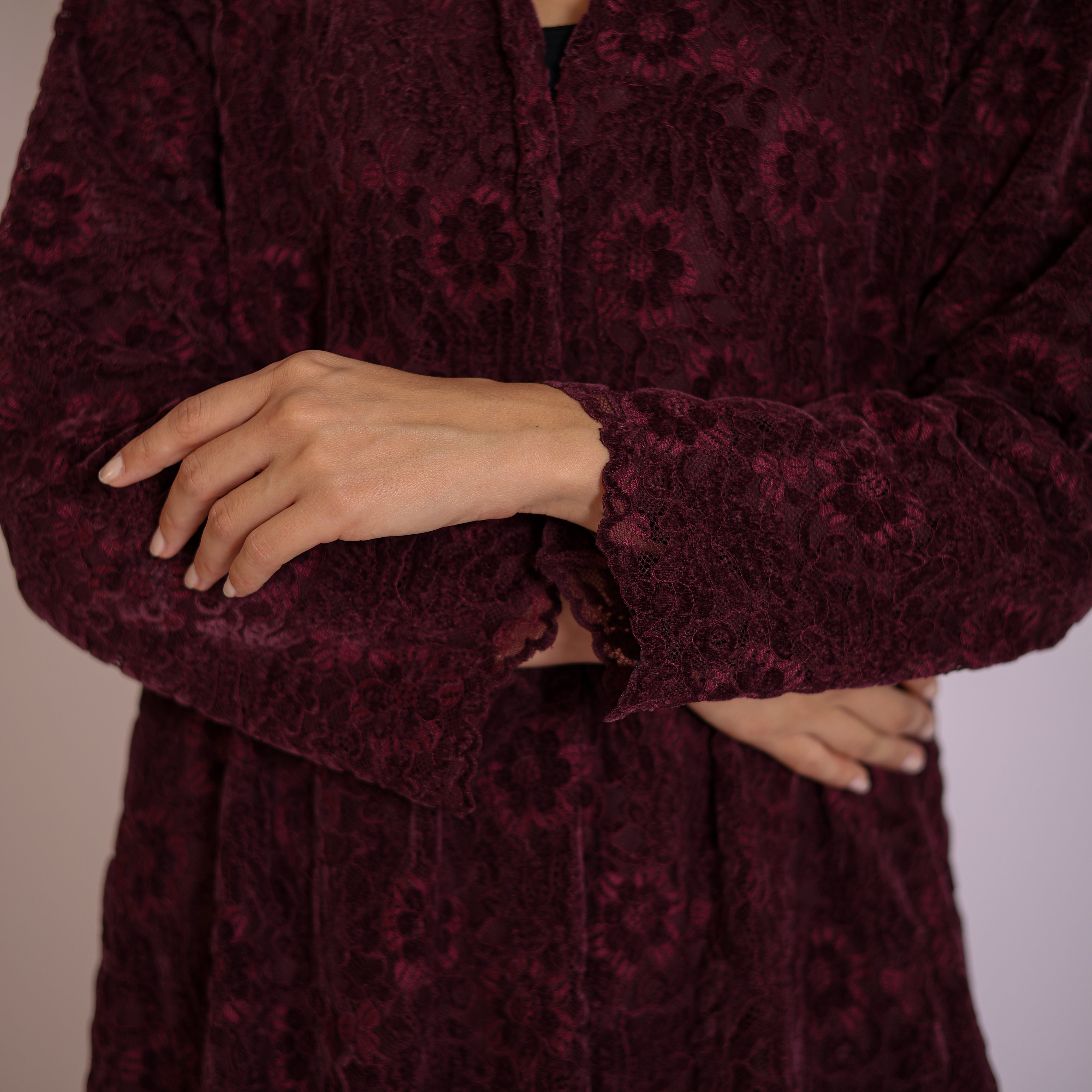 Velvet Lace - Maroon