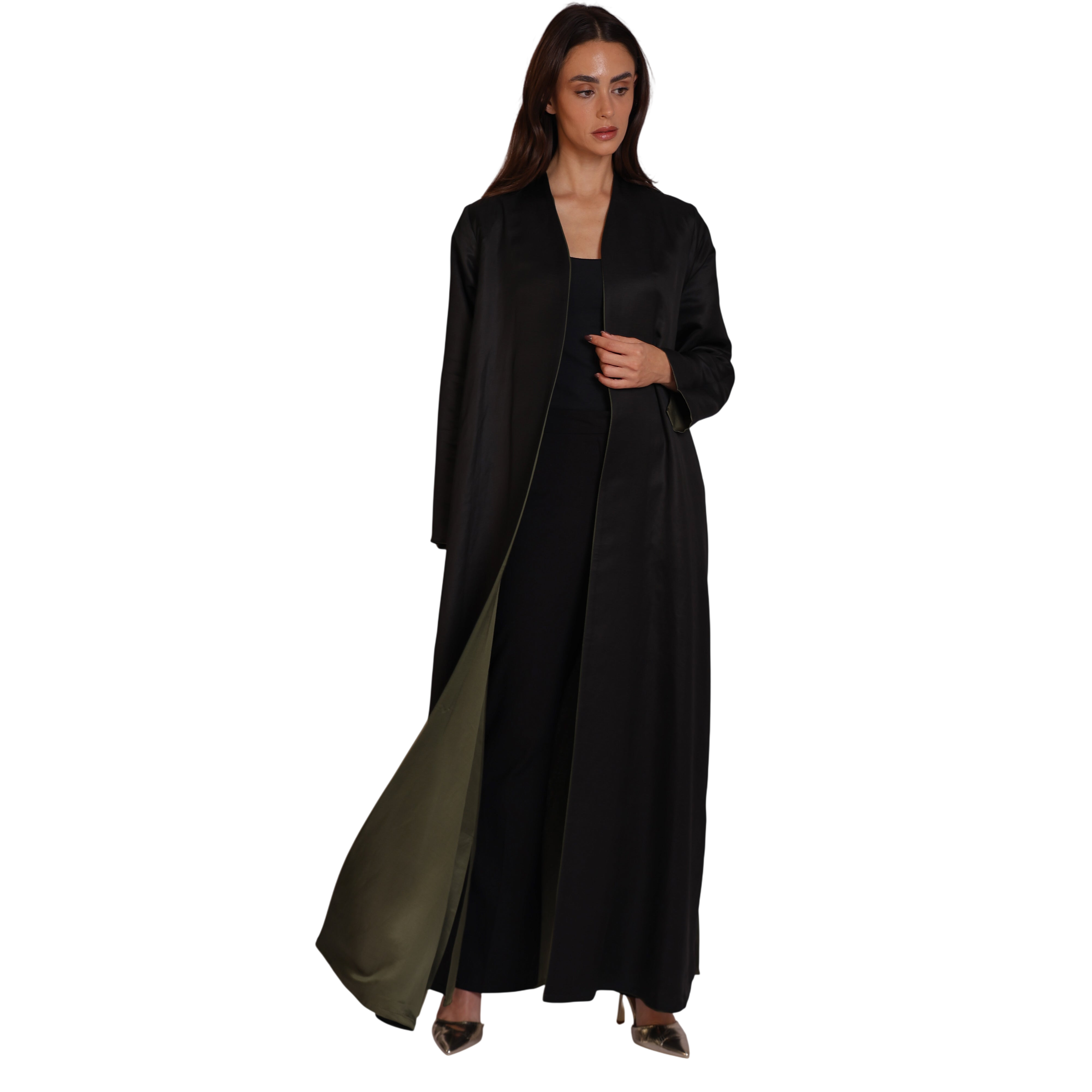 Double-Face SILK - SAGE/BLACK