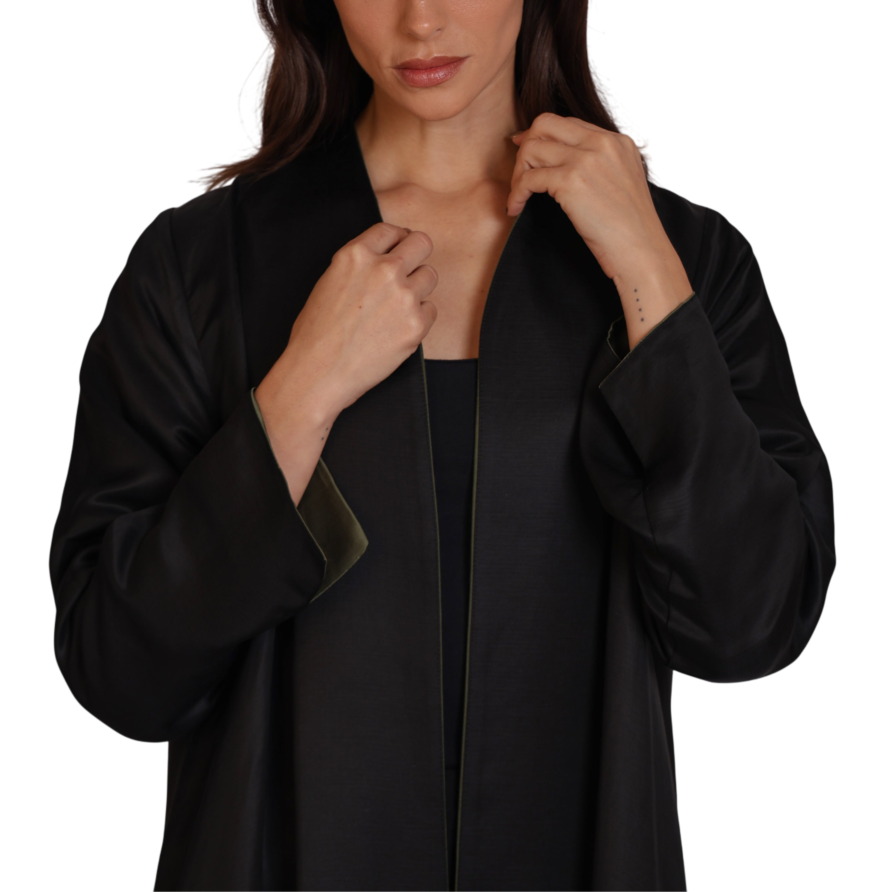 Double-Face SILK - SAGE/BLACK