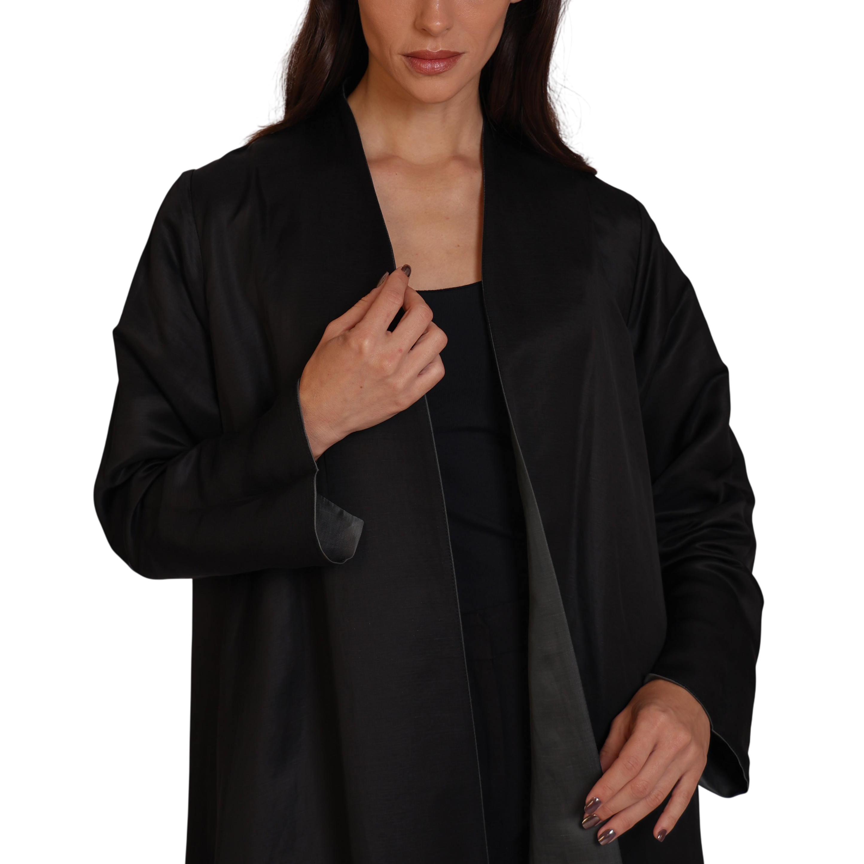 Double-Face SILK - GRAY/BLACK