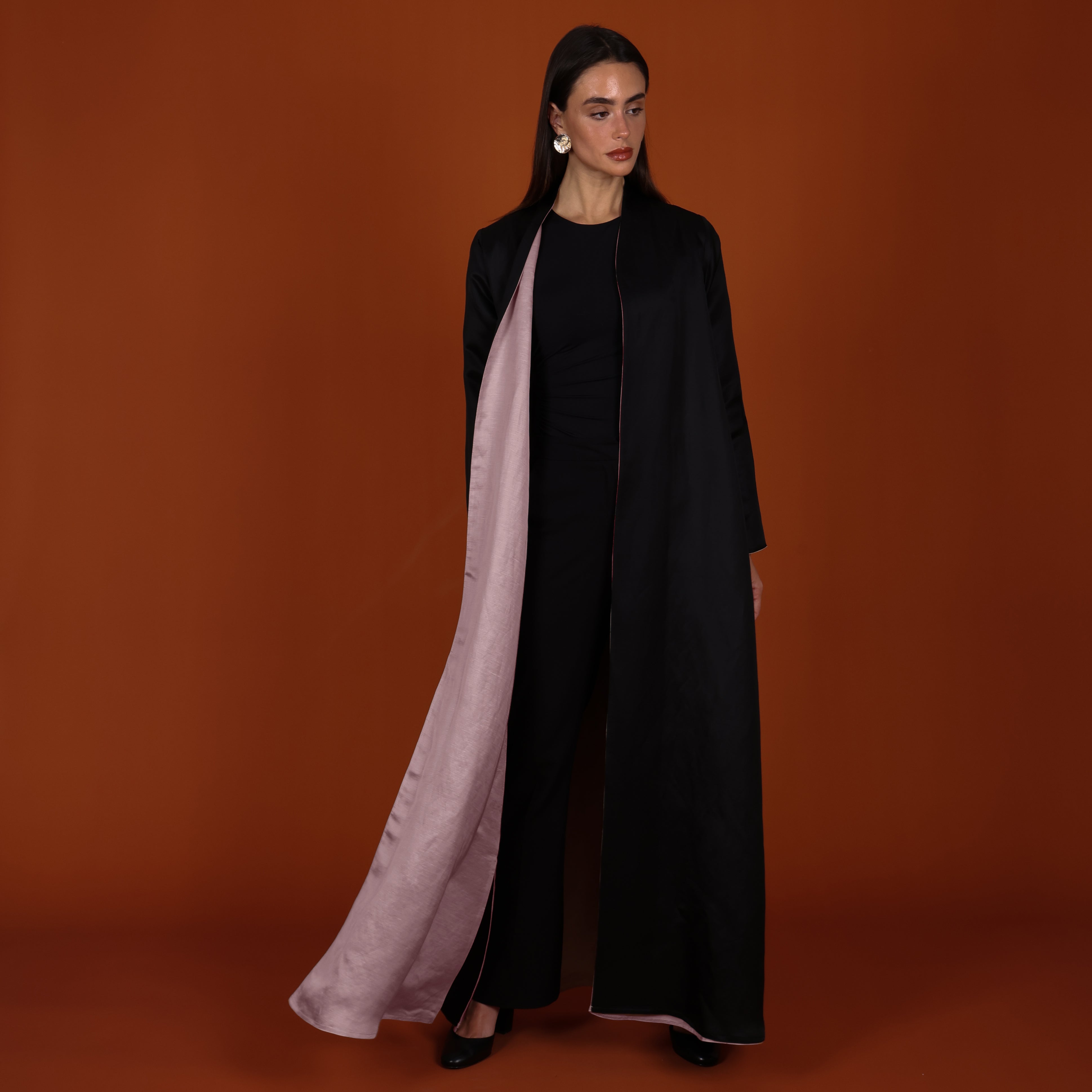 Double-Face SILK - PINK/BLACK