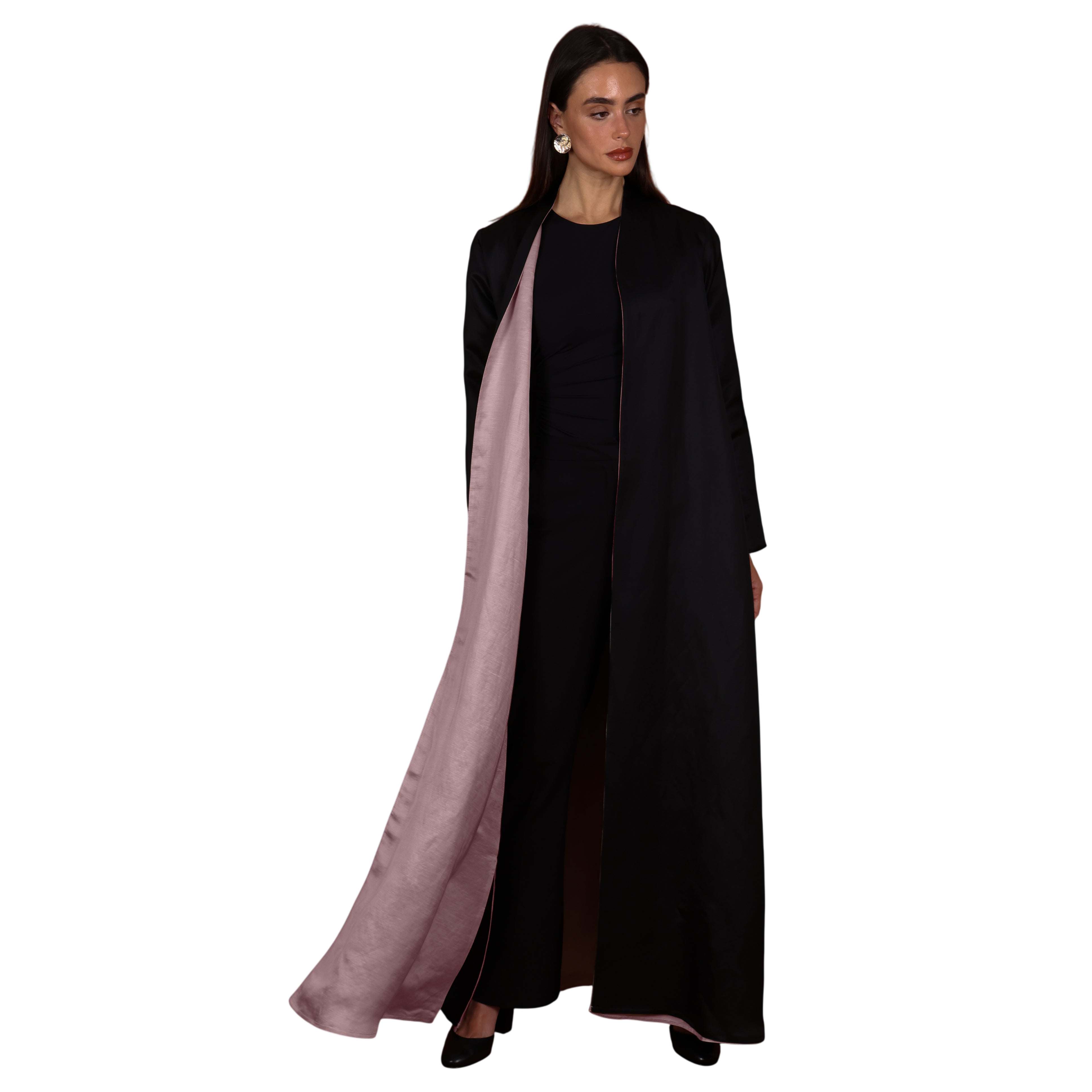 Double-Face SILK - PINK/BLACK