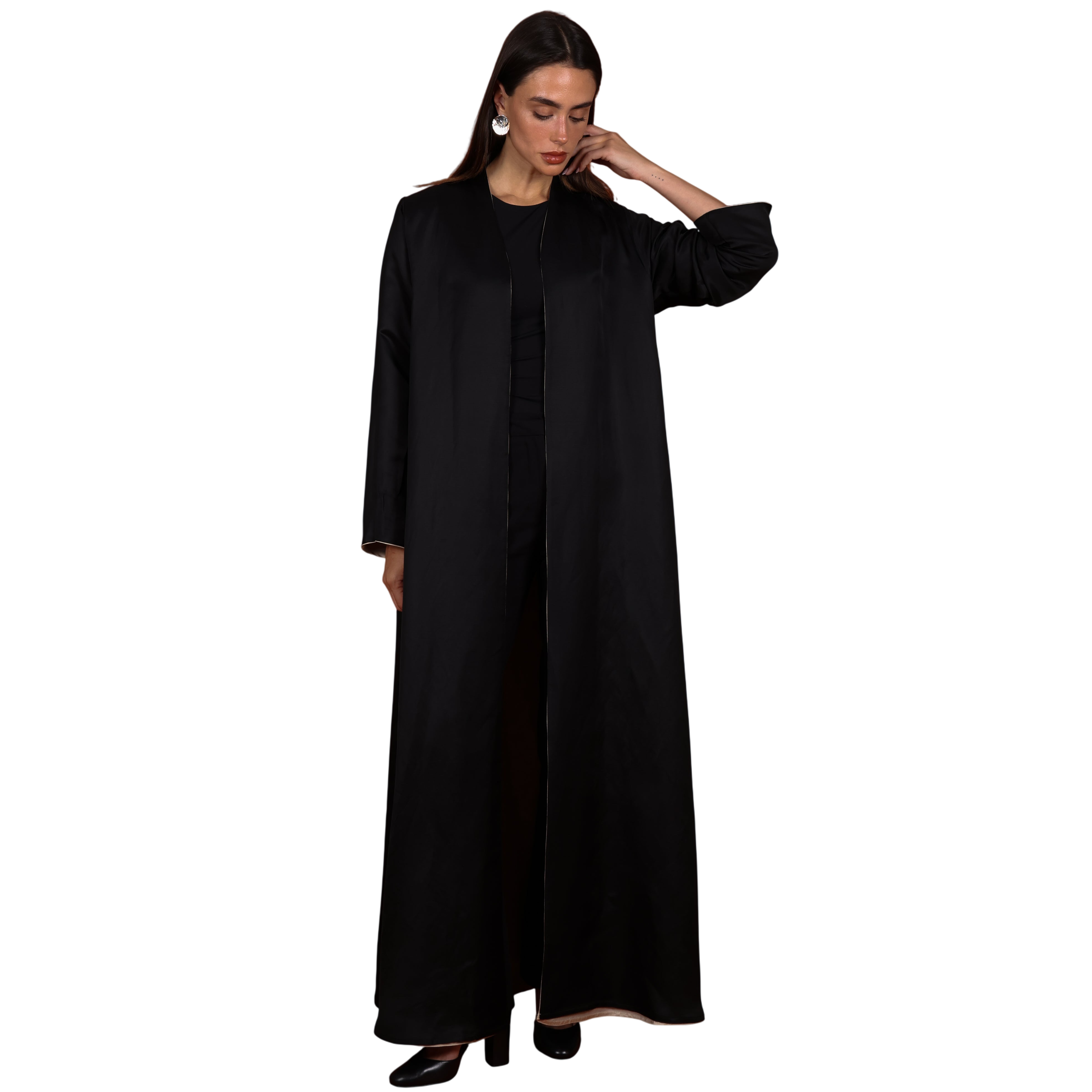 Double-Face SILK - BEIGE/BLACK