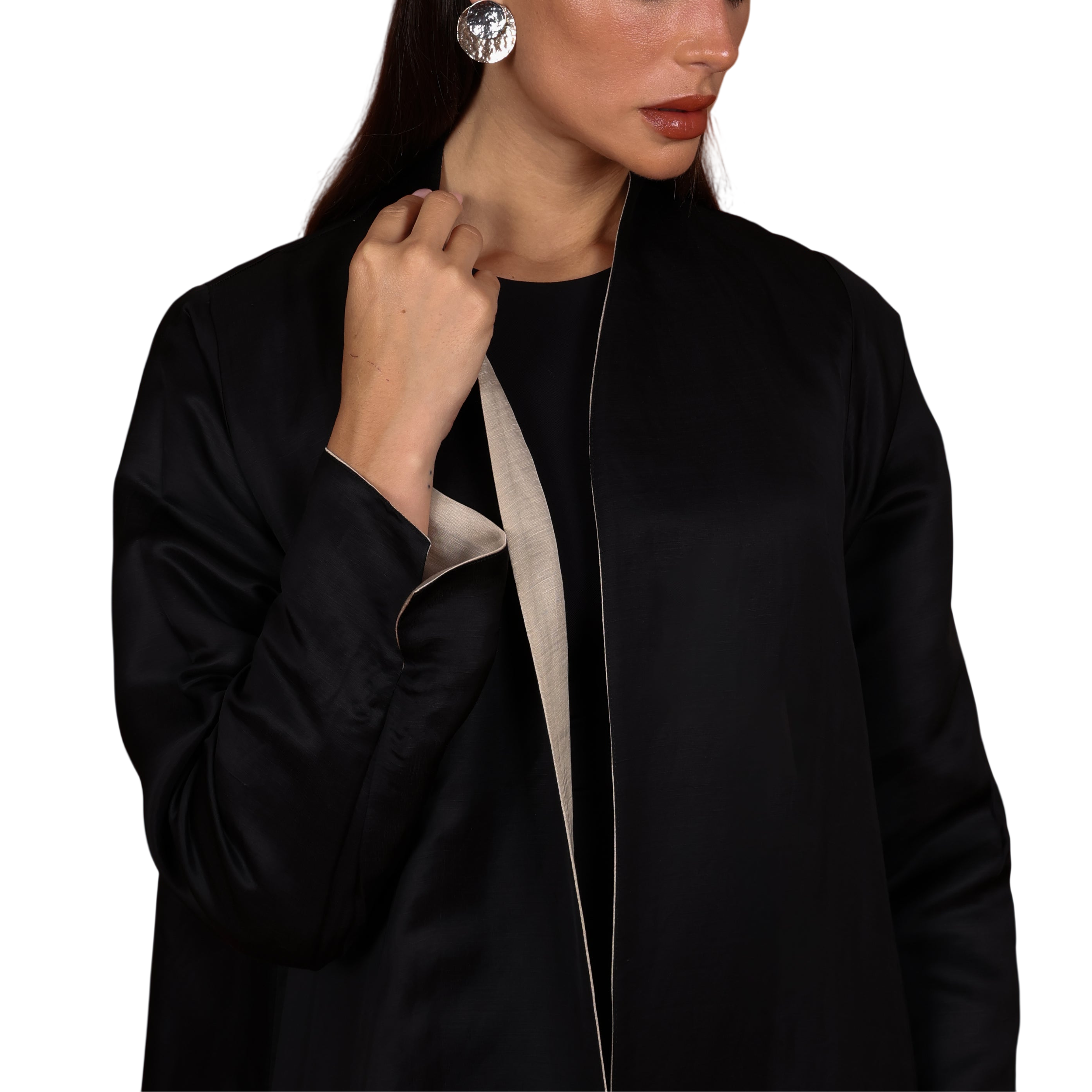 Double-Face SILK - BEIGE/BLACK