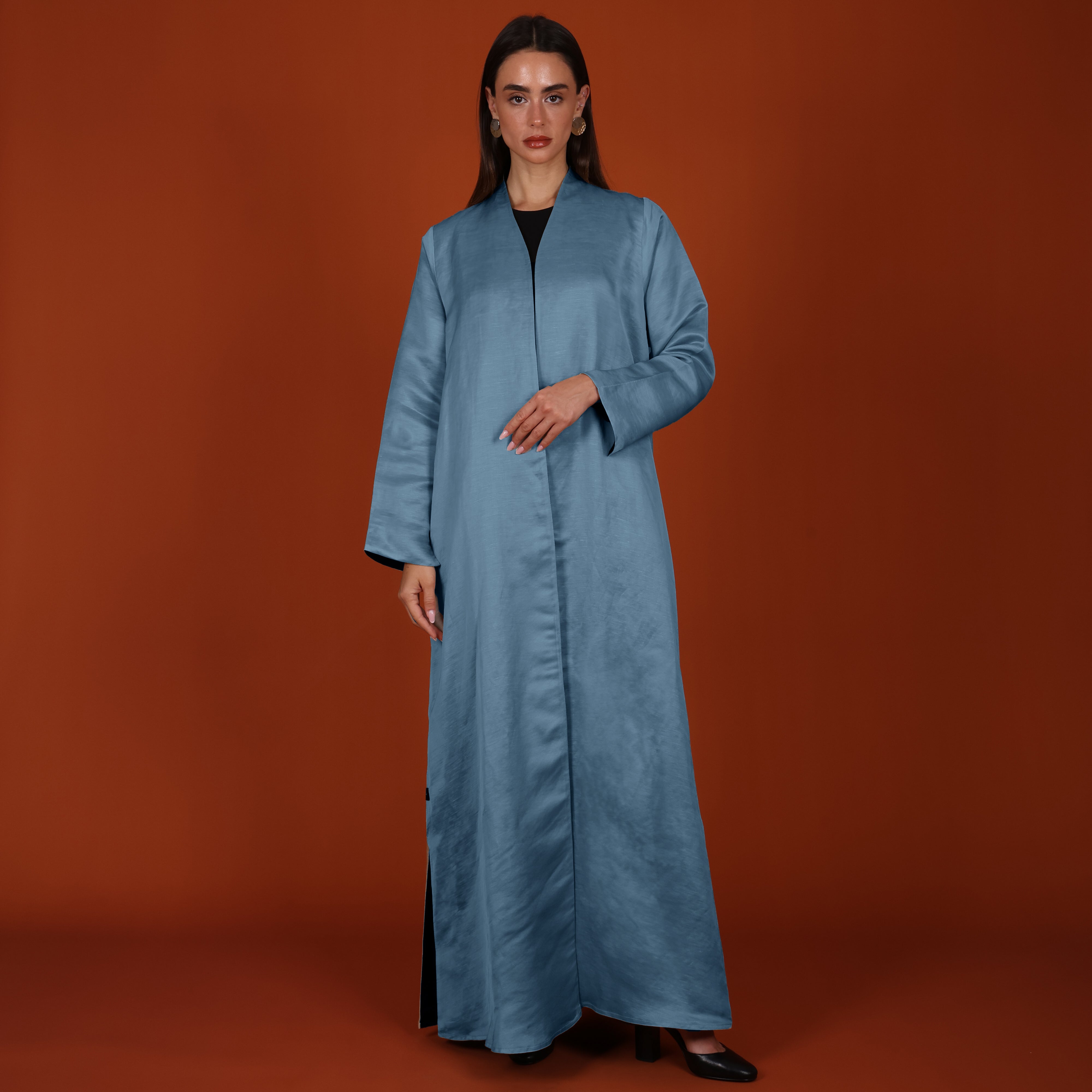 Double-Face SILK - LIGHT BLUE/BLACK