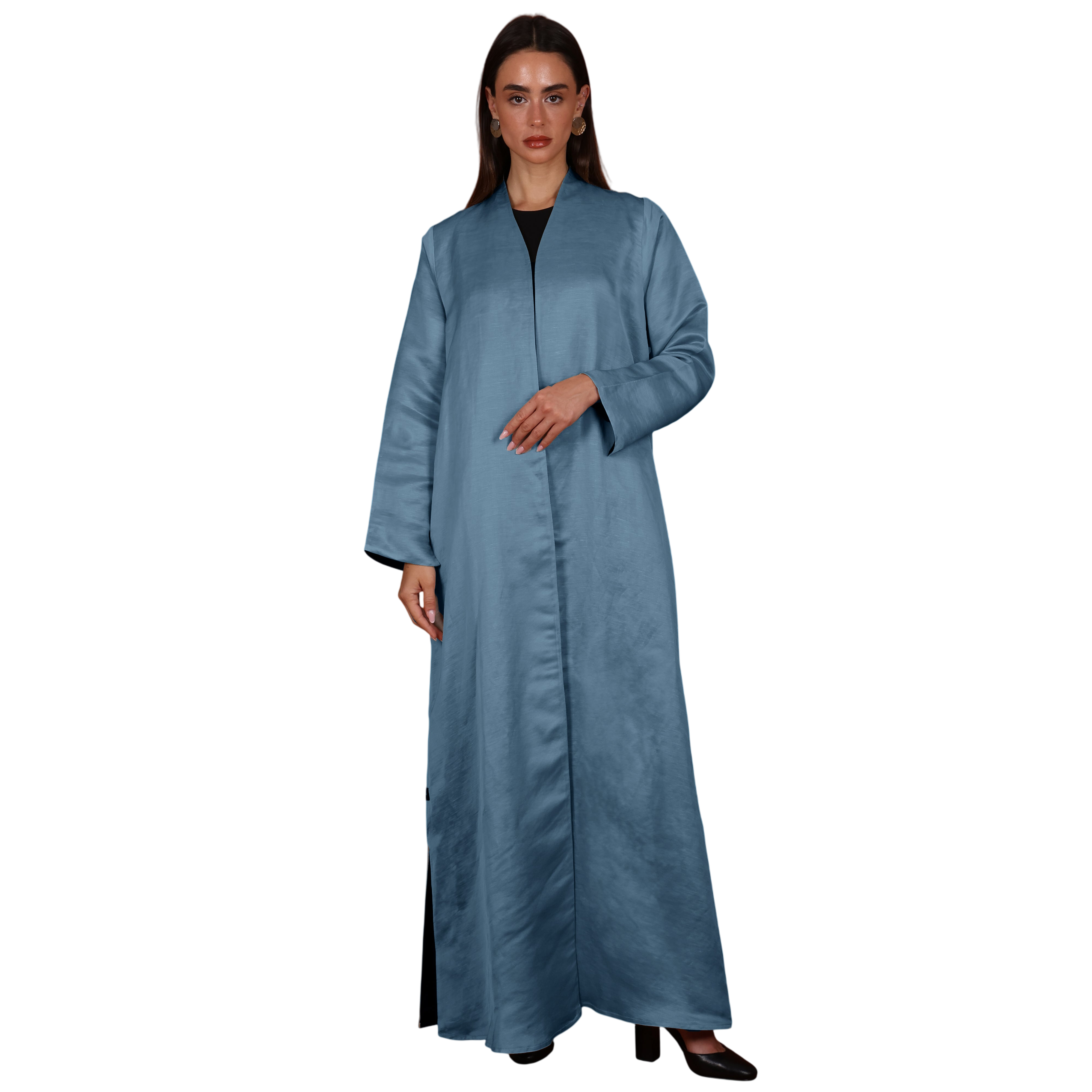 Double-Face SILK - LIGHT BLUE/BLACK