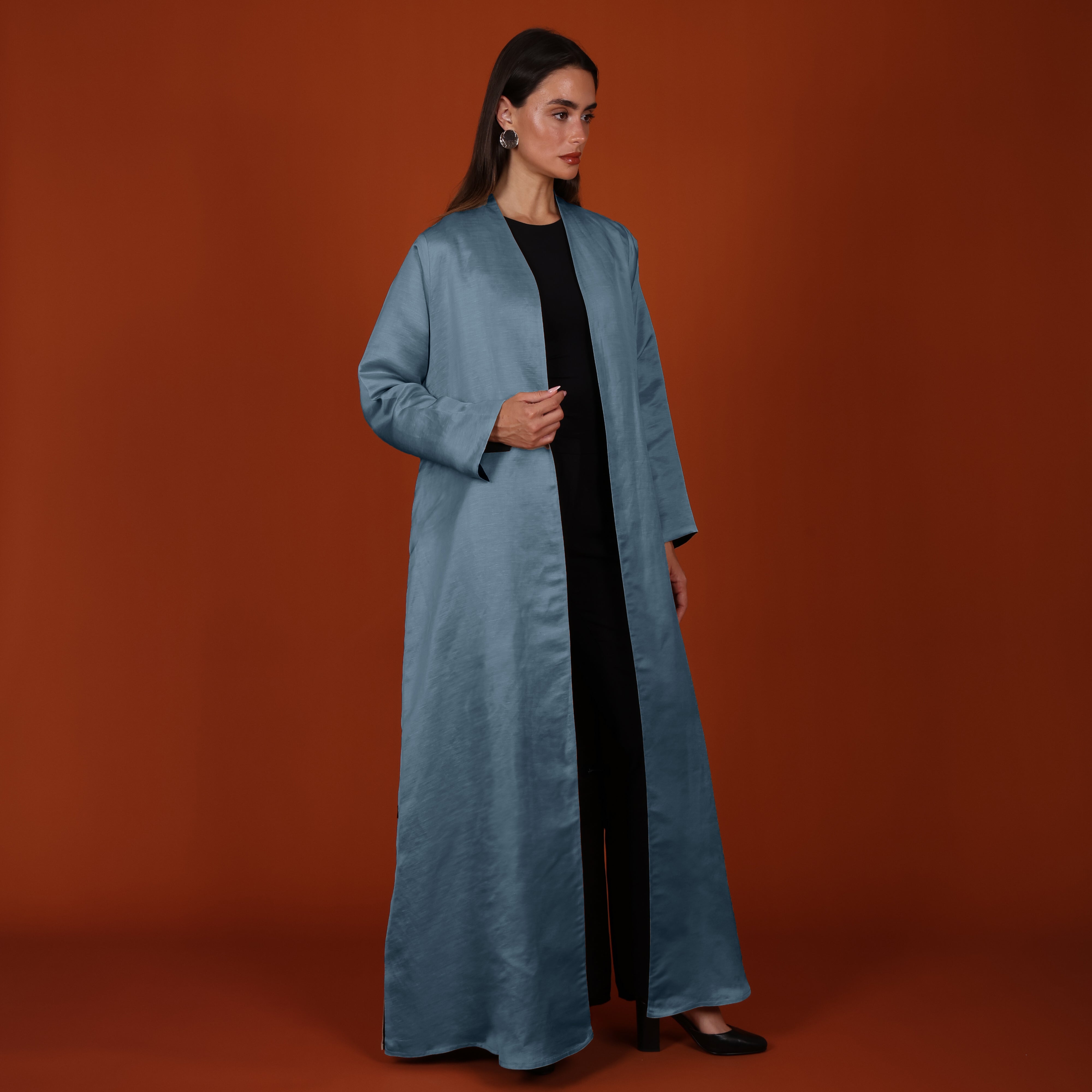 Double-Face SILK - LIGHT BLUE/BLACK