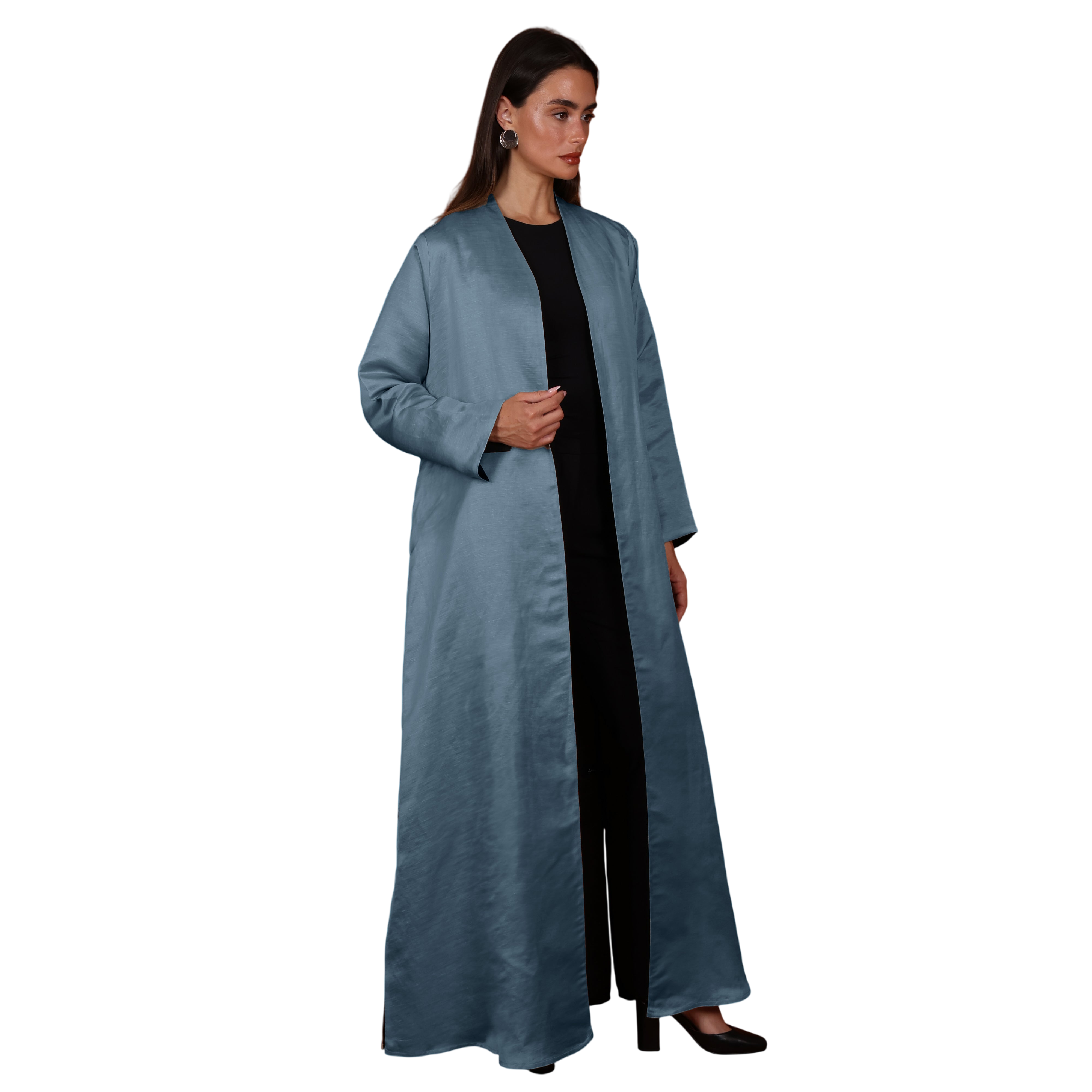 Double-Face SILK - LIGHT BLUE/BLACK