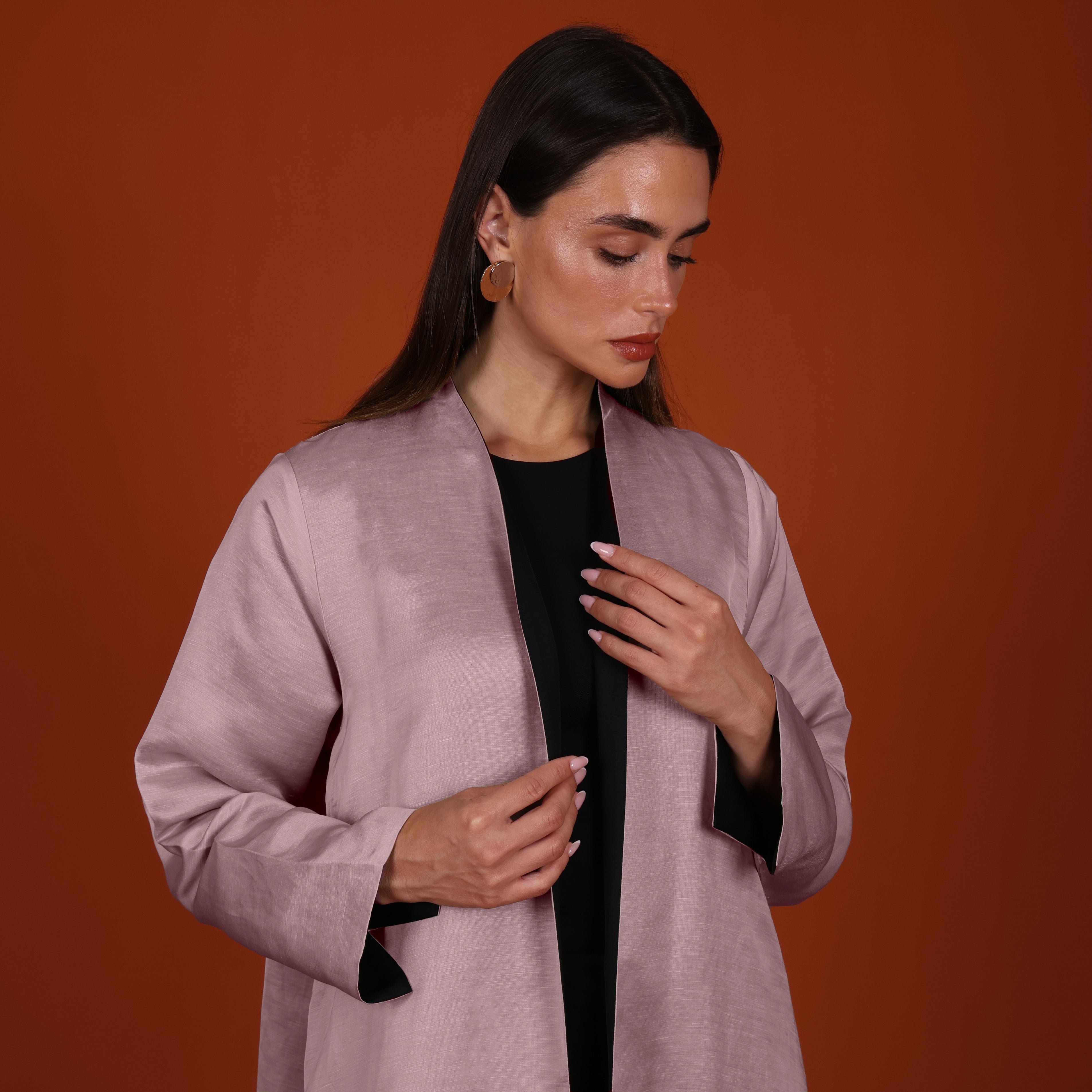 Double-Face SILK - PINK/BLACK