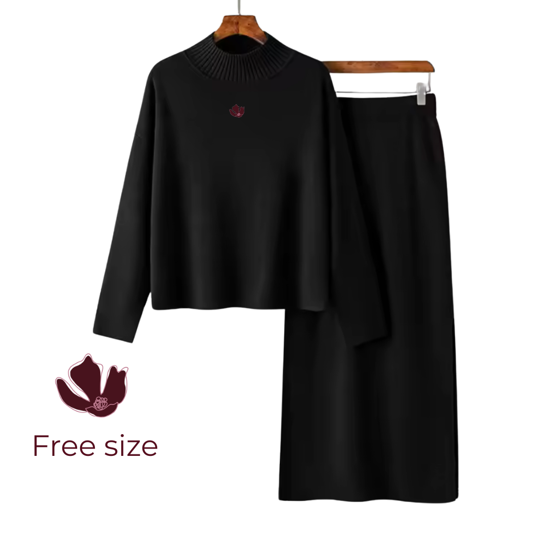 Black - Sweater with skirt